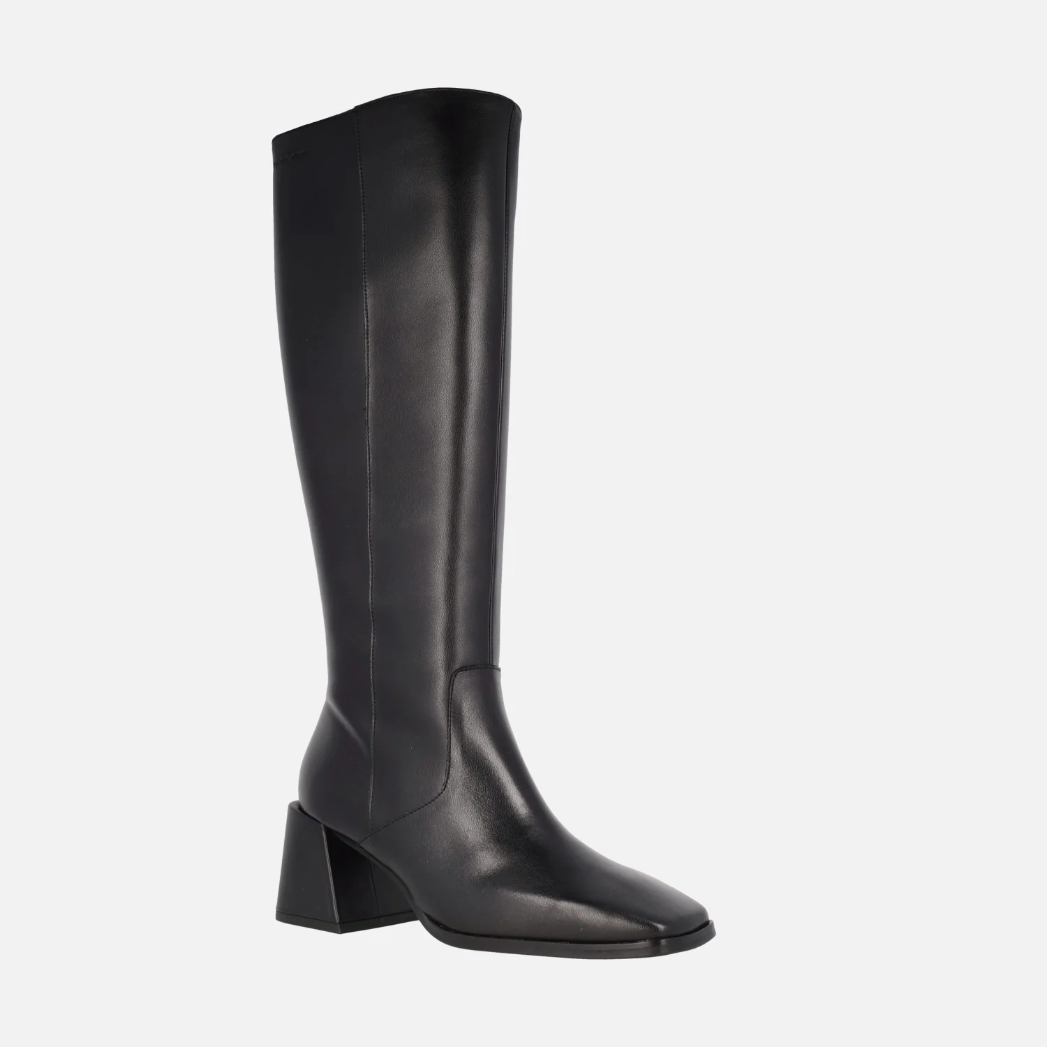 Botas altas Wonders Love en piel negra con horma cuadrada - Image 2