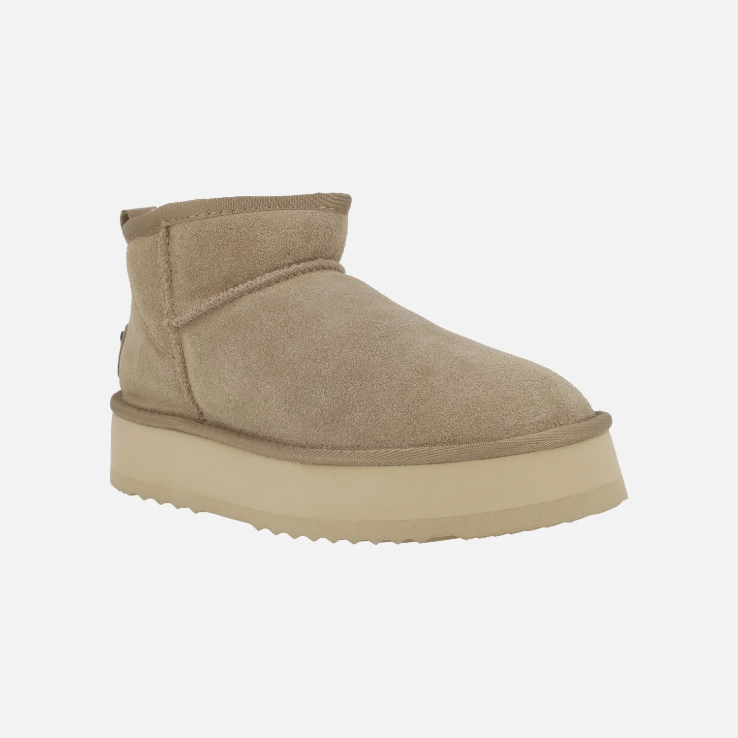Botas australianas Melide en serraje beige con plataforma - Image 2