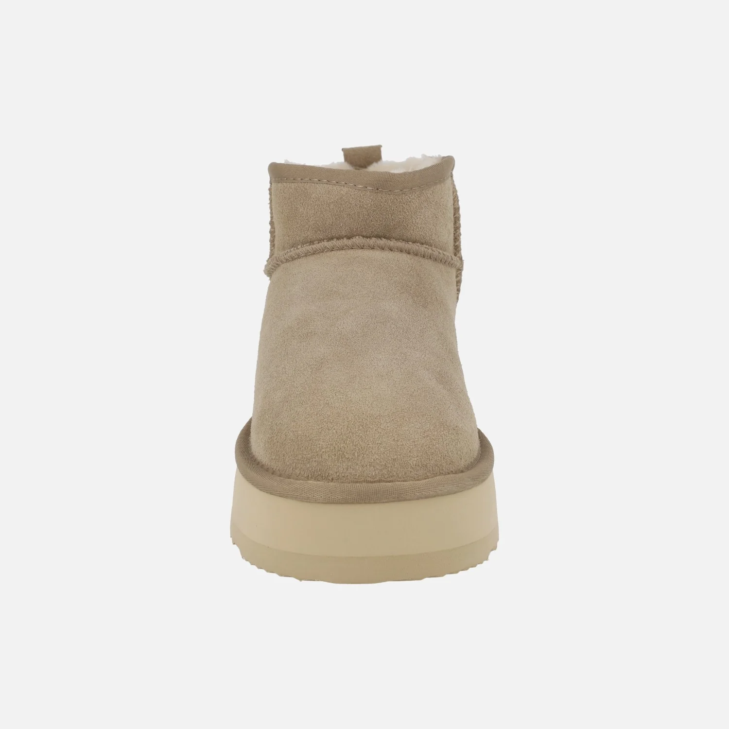 Botas australianas Melide en serraje beige con plataforma - Image 5