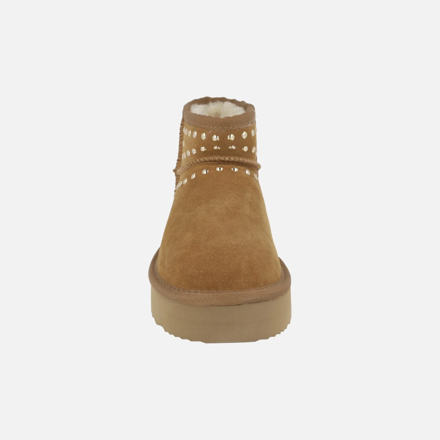 Botas bajas de serraje forradas de pelo con tachas doradas Agder - Image 5