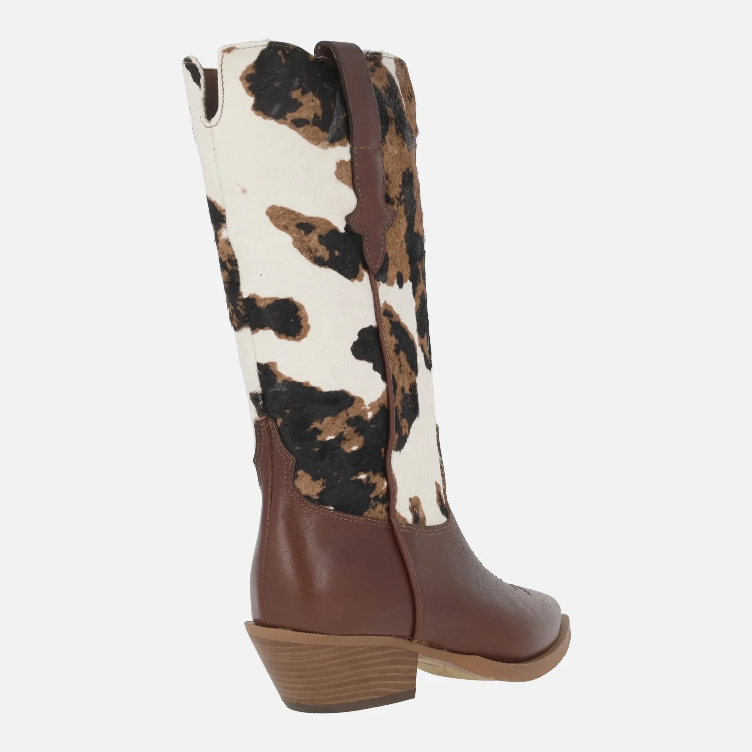 Botas cowboy Alpe Western en pelo print animal vaca - Image 4