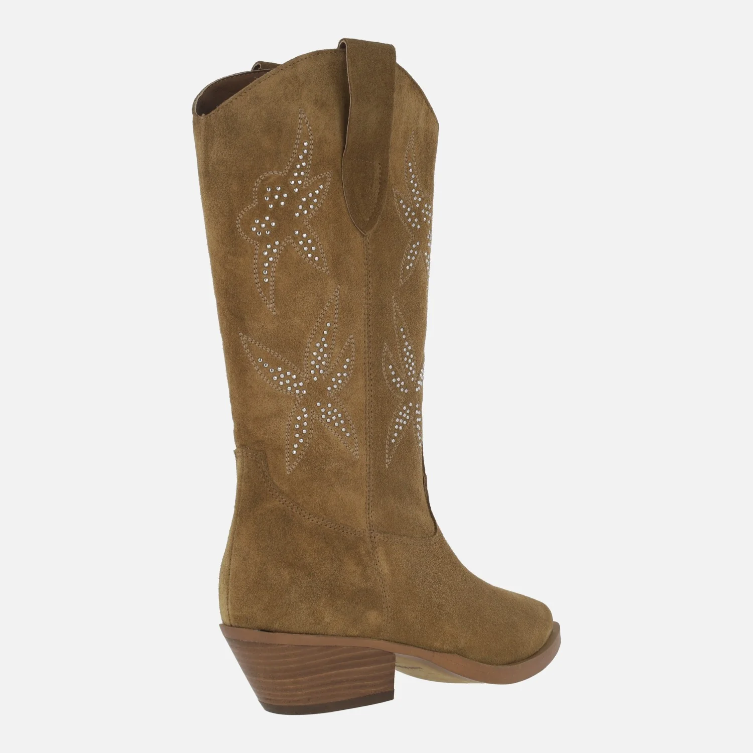 Botas cowboy Alpe Western en serraje con bordados y tachas - Image 3