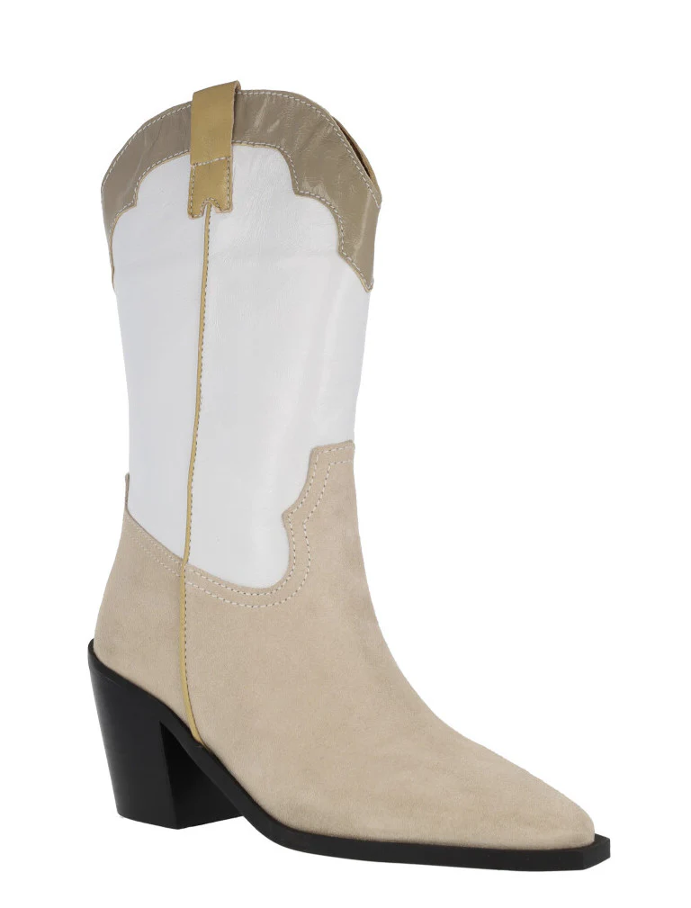 Botas cowboy combinadas con tacón alto Erin - Image 3
