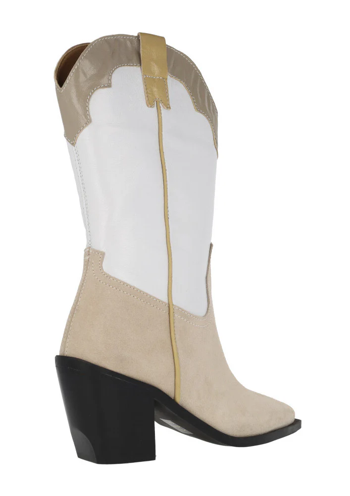 Botas cowboy combinadas con tacón alto Erin - Image 4