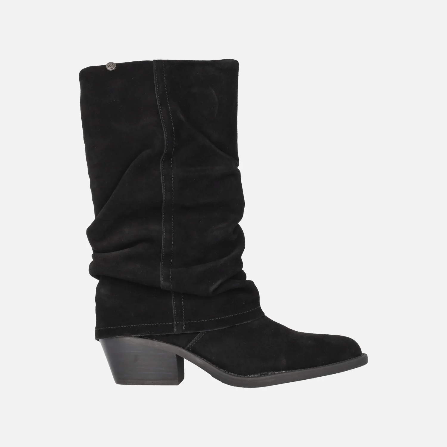 Botas cowboy de piel serraje con faldón - Image 6