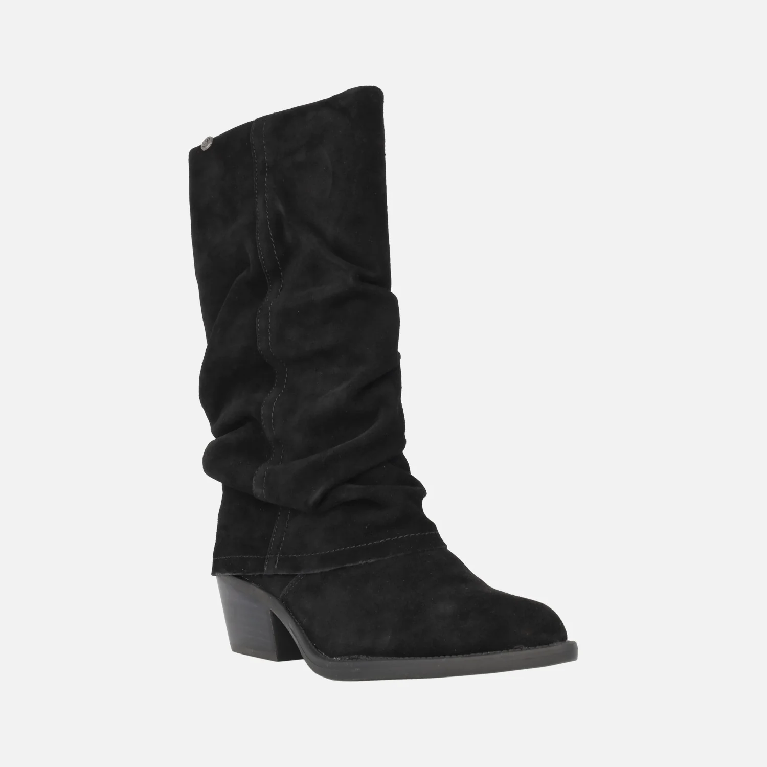 Botas cowboy de piel serraje con faldón - Image 7