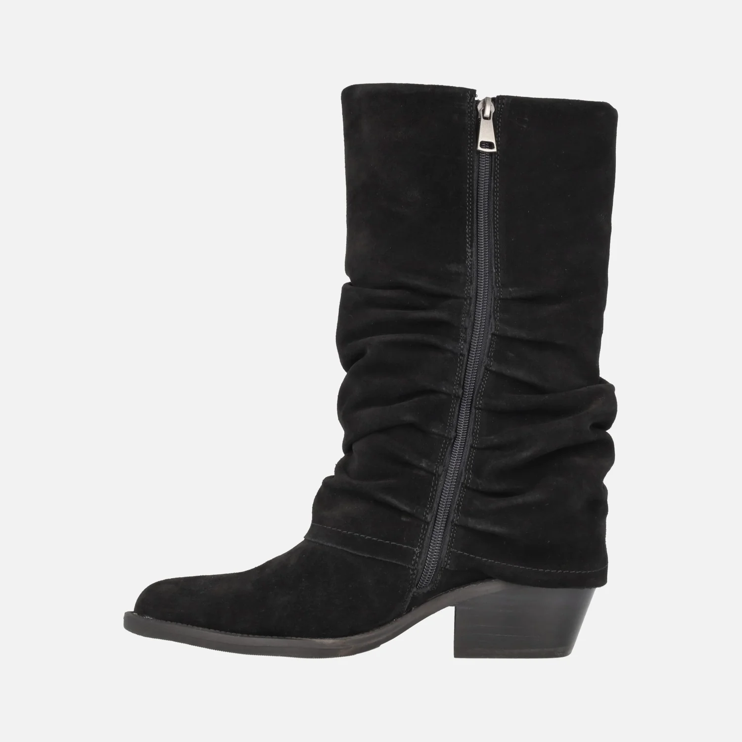 Botas cowboy de piel serraje con faldón - Image 8