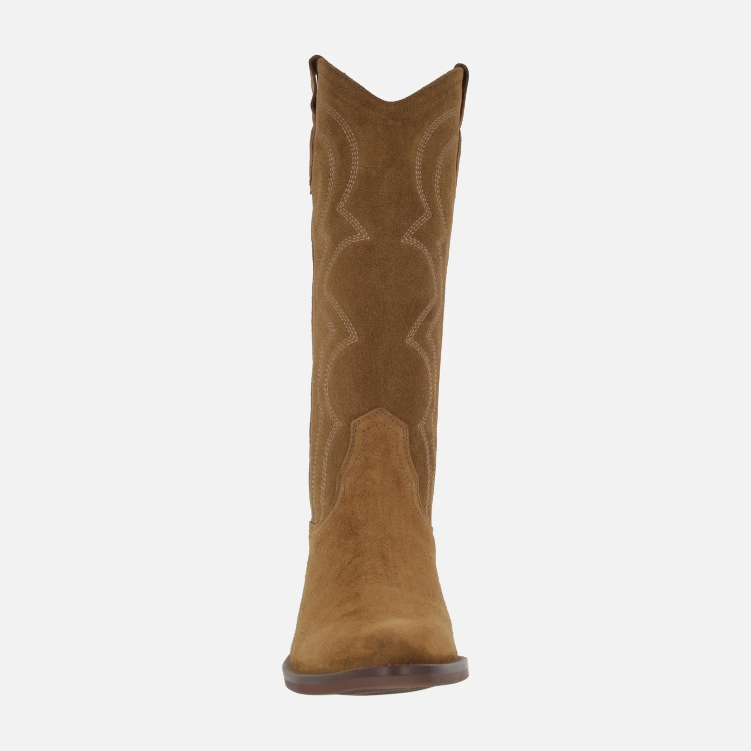 Botas cowboy en serraje oil capuccino con bordados DKT87 - Image 5
