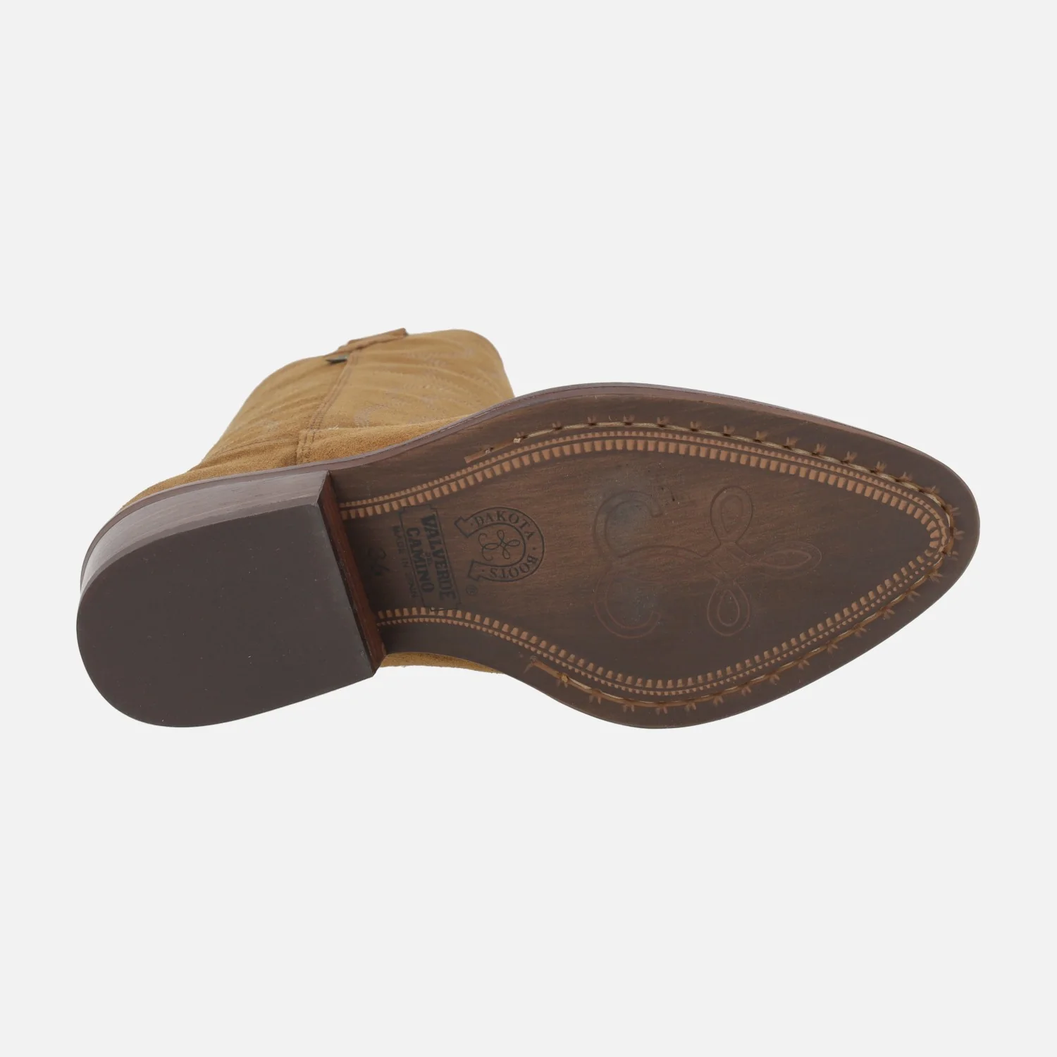 Botas cowboy en serraje oil capuccino con bordados DKT87 - Image 6