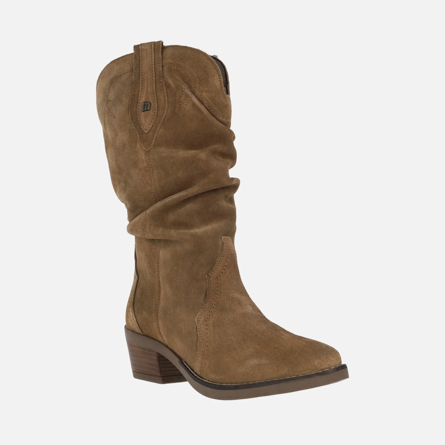 Botas cowboy Teo de piel con caña arrugada - Image 2