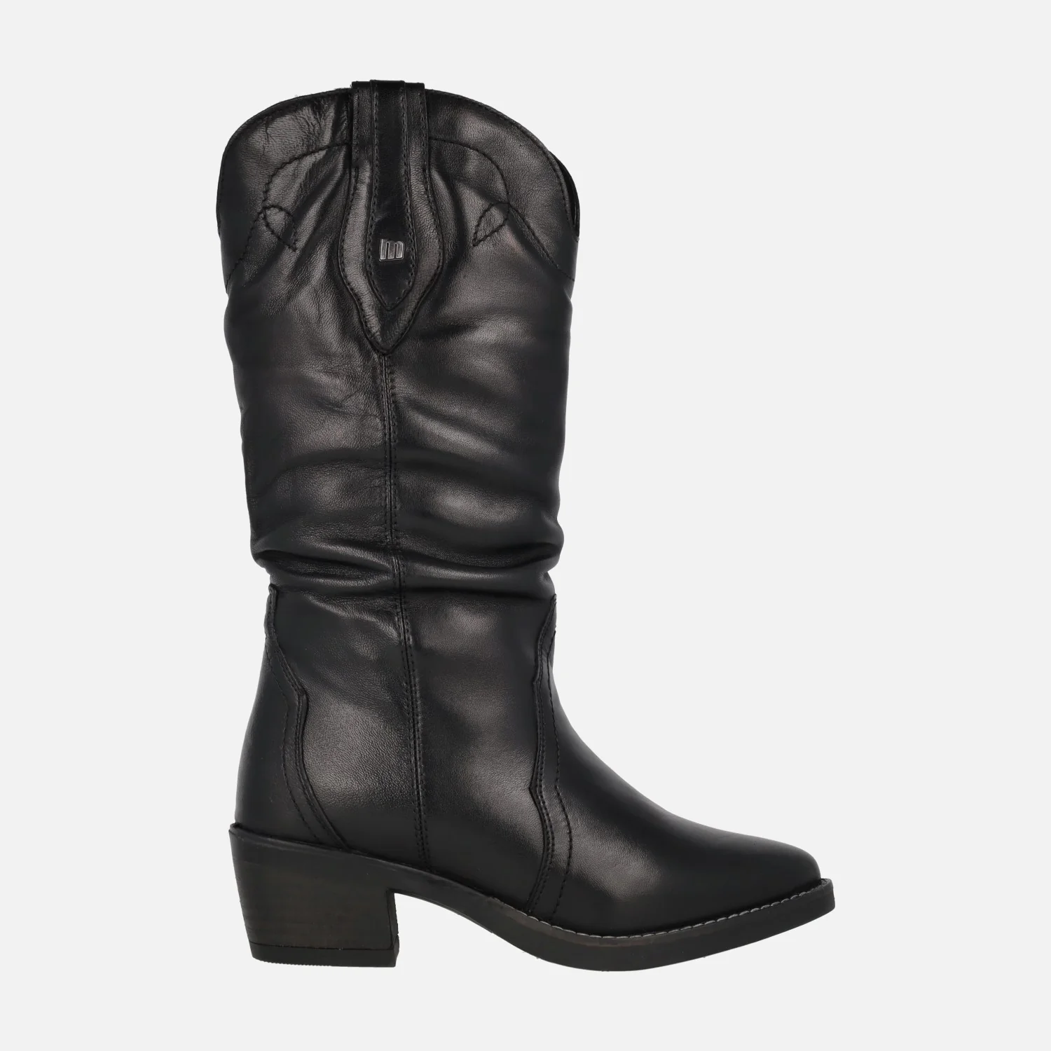 Botas cowboy Teo de piel con caña arrugada - Image 6