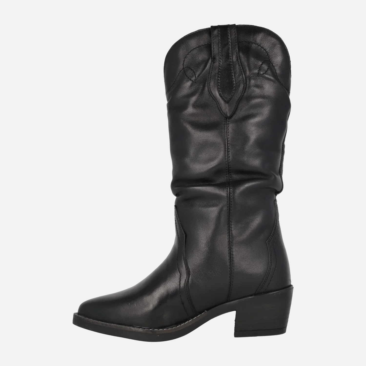Botas cowboy Teo de piel con caña arrugada - Image 8