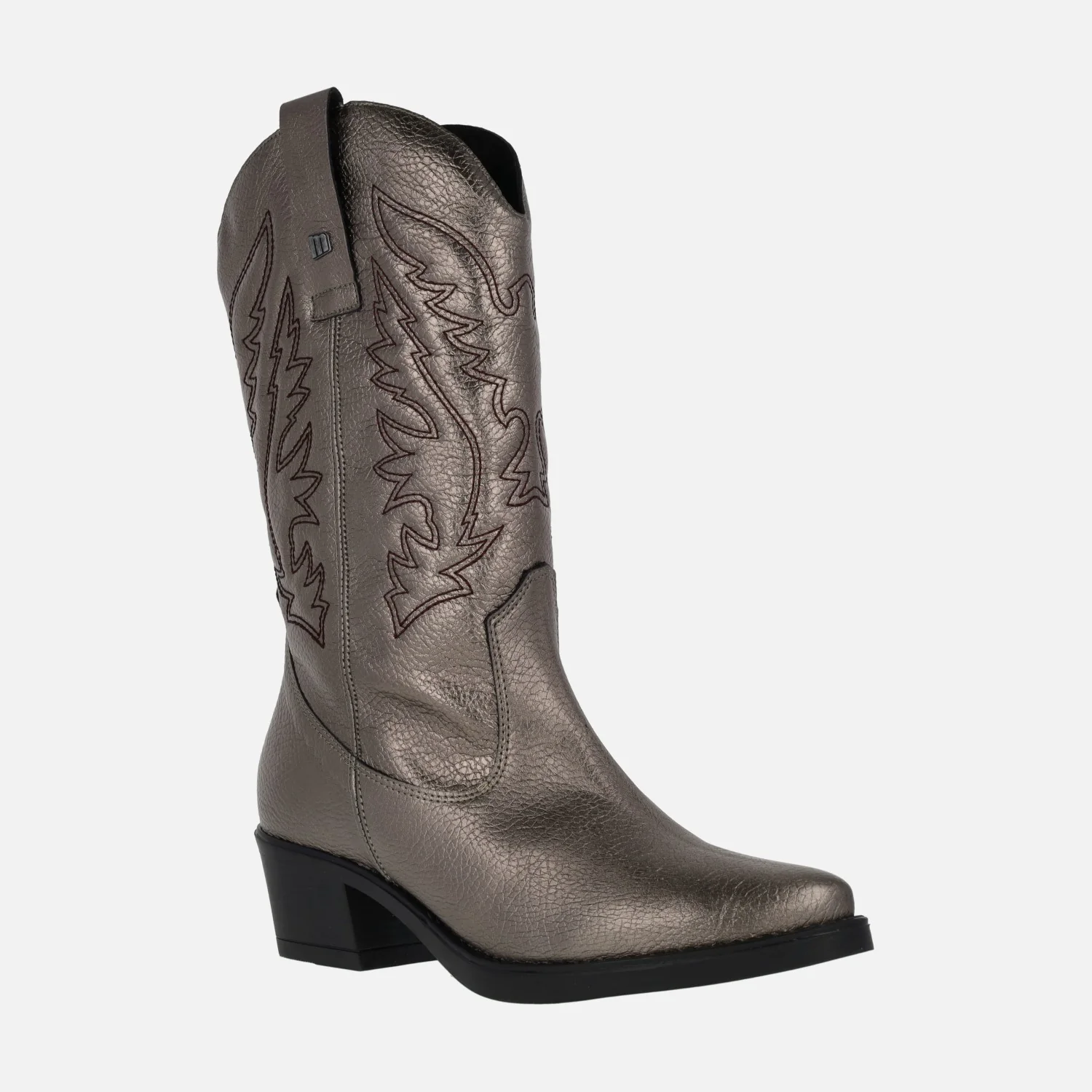 Botas cowboy Teo de piel con bordados - Image 2