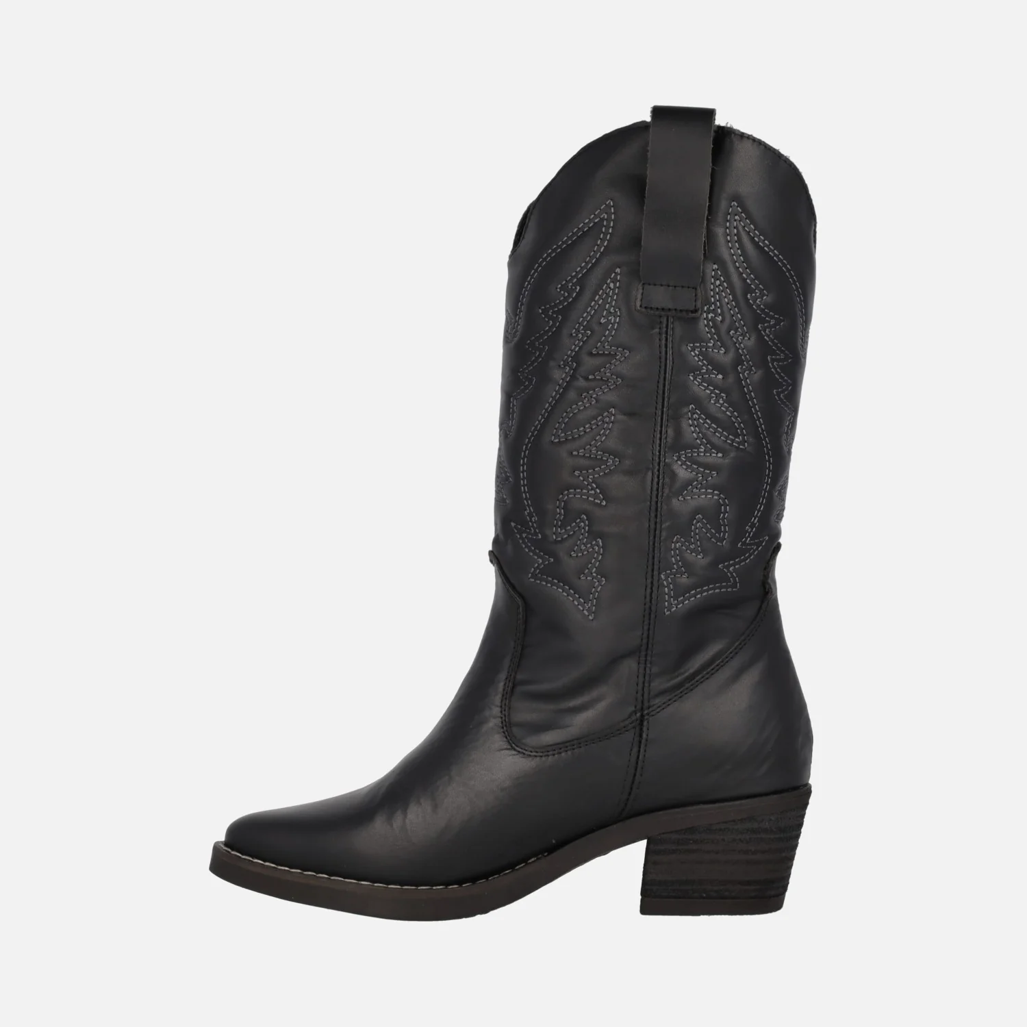 Botas cowboy Teo de piel con bordados - Image 9