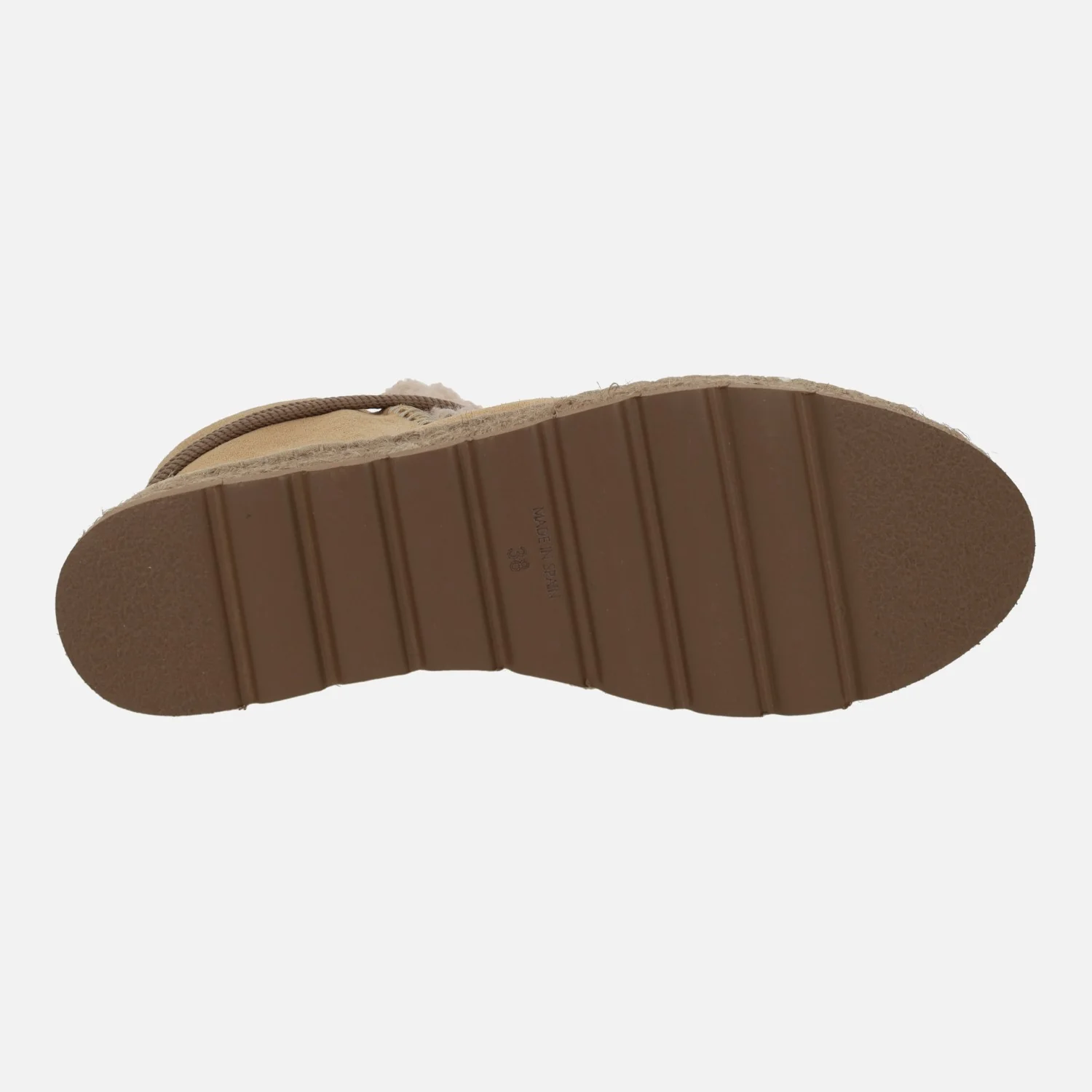 Botas de ante estilo esquimal con pala de borreguillo y plataforma de yute - Image 5