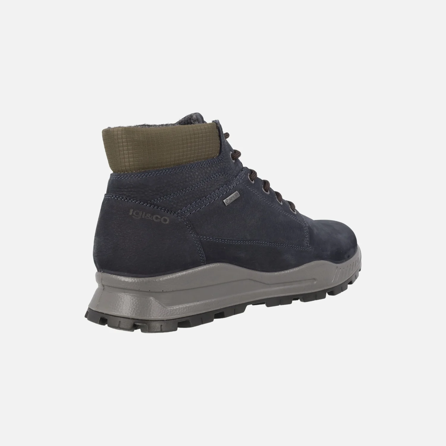 Botas de cordones en nobuck azul marino con membrana Goretex - Image 3
