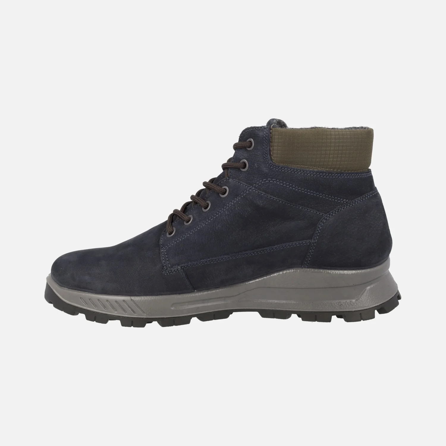 Botas de cordones en nobuck azul marino con membrana Goretex - Image 4