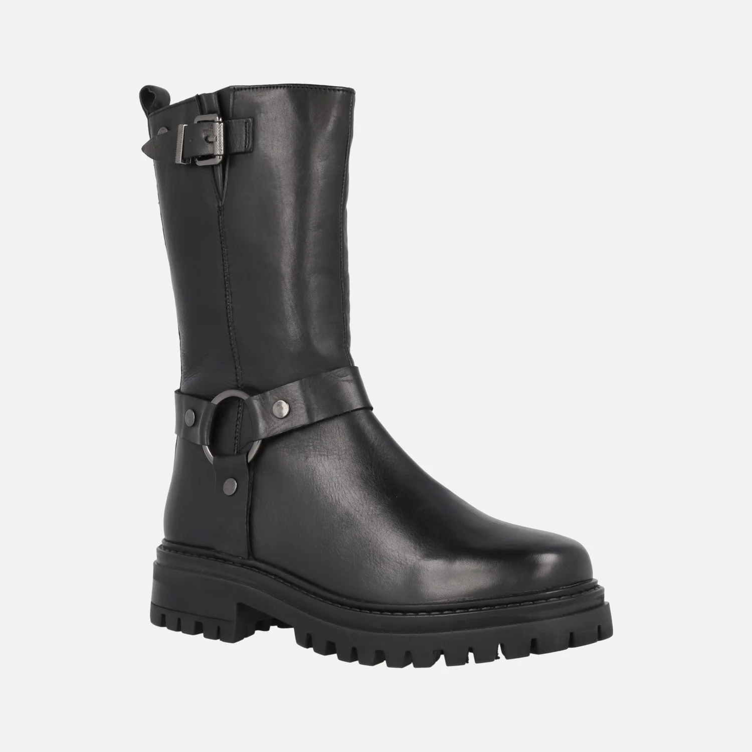 Botas de estilo motero en piel negra de Top3 - Image 2