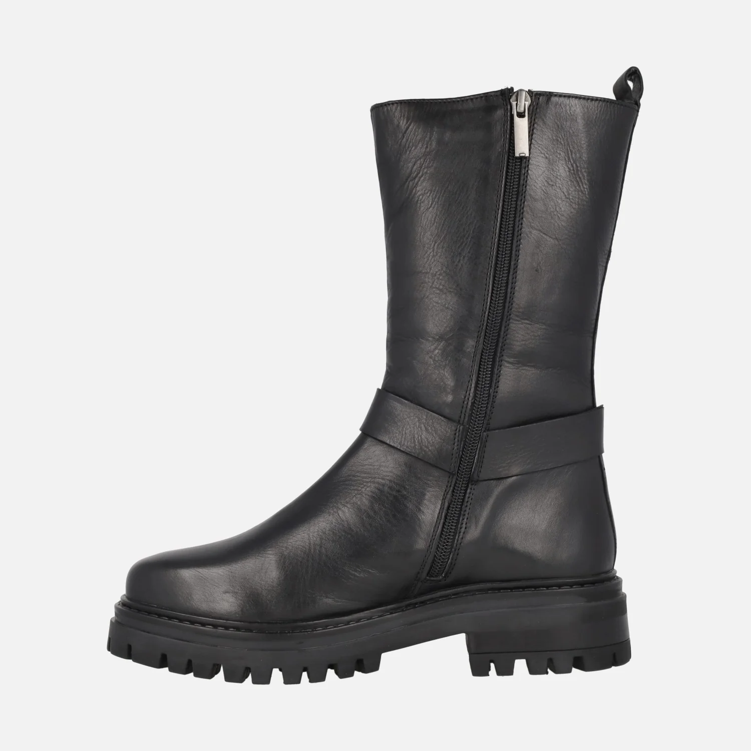 Botas de estilo motero en piel negra de Top3 - Image 3