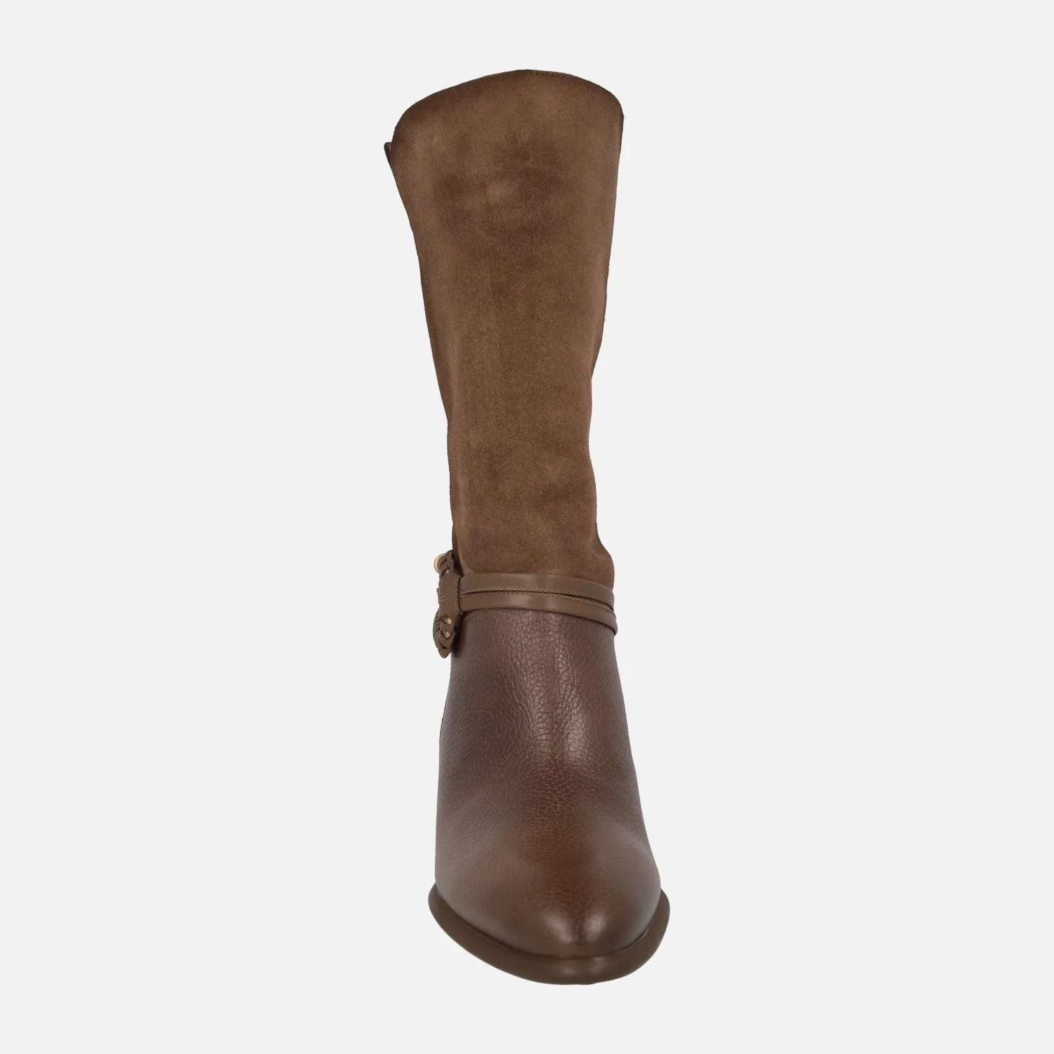 Botas de media caña en combinado de piel y serraje Verona - Image 11