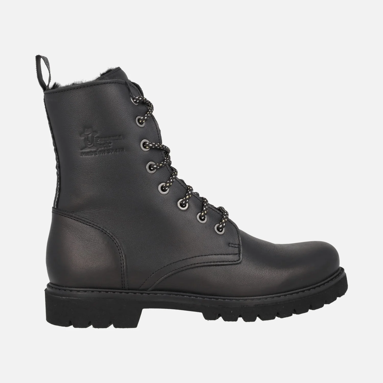 Botas de piel con cordones y forro de pelo Frisia