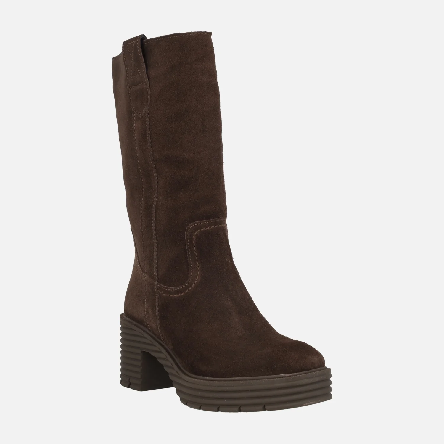 Botas de piel Debora con tacón ancho y plataforma - Image 2
