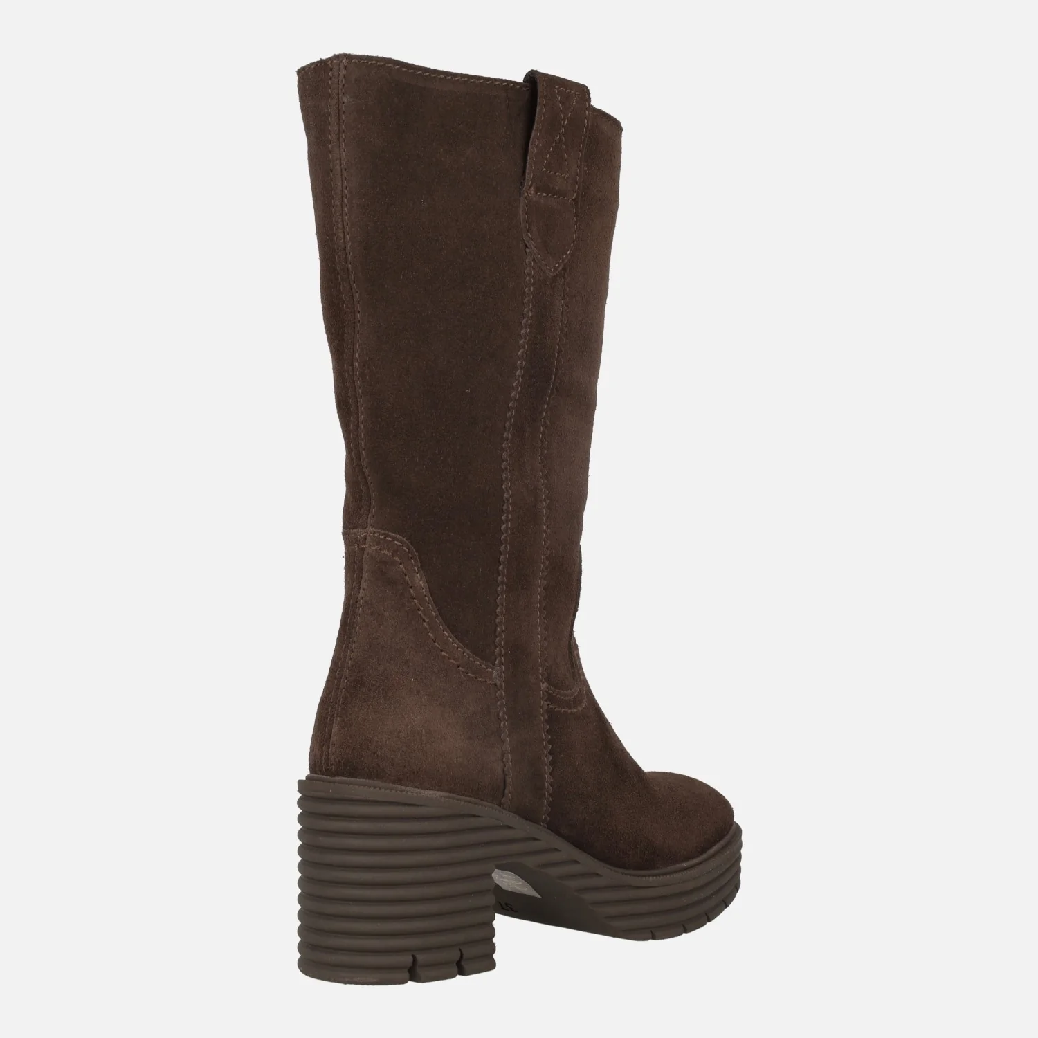 Botas de piel Debora con tacón ancho y plataforma - Image 3