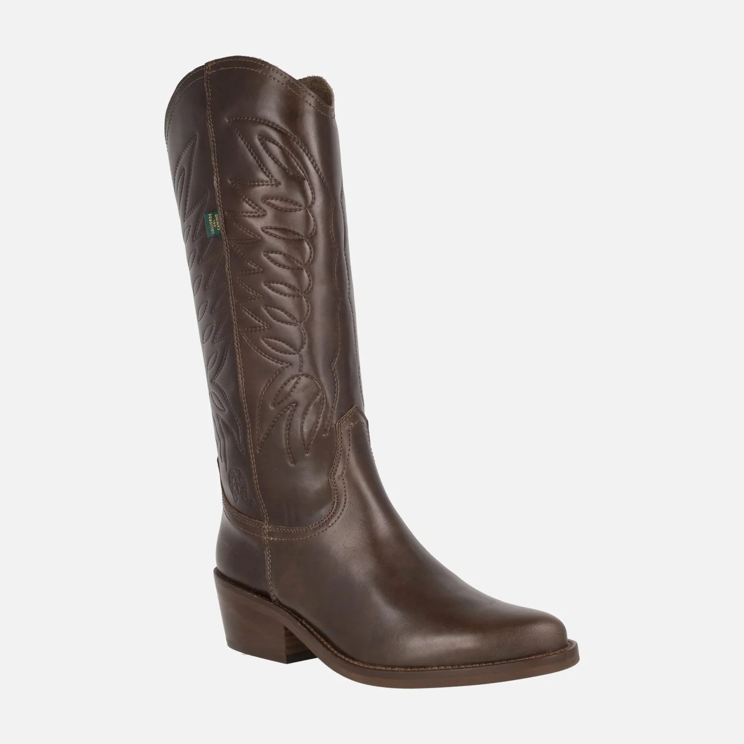 Botas de piel estilo cowboy con bordados DKT67 - Image 2