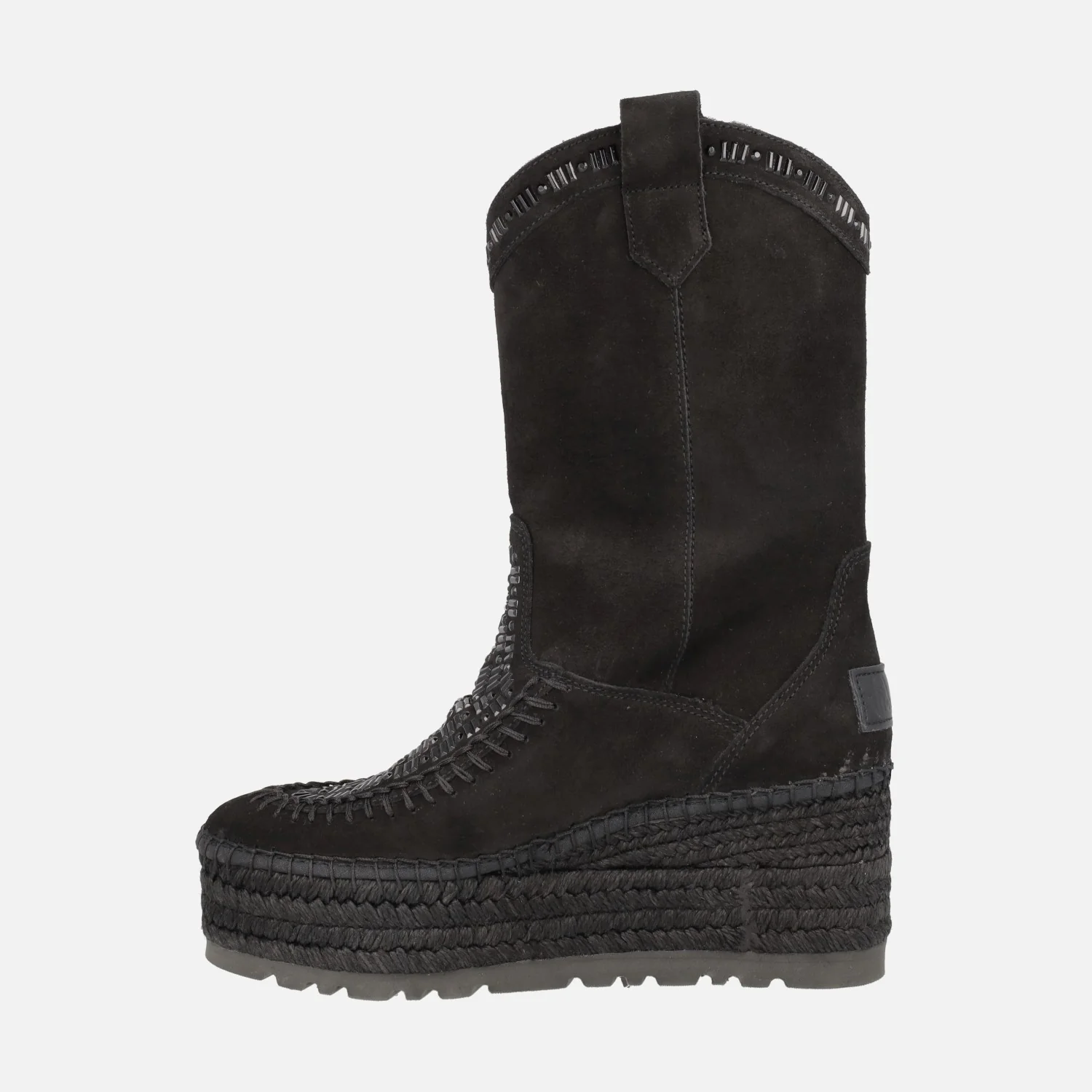 Botas de serraje con pedrería y cuña de esparto - Image 10