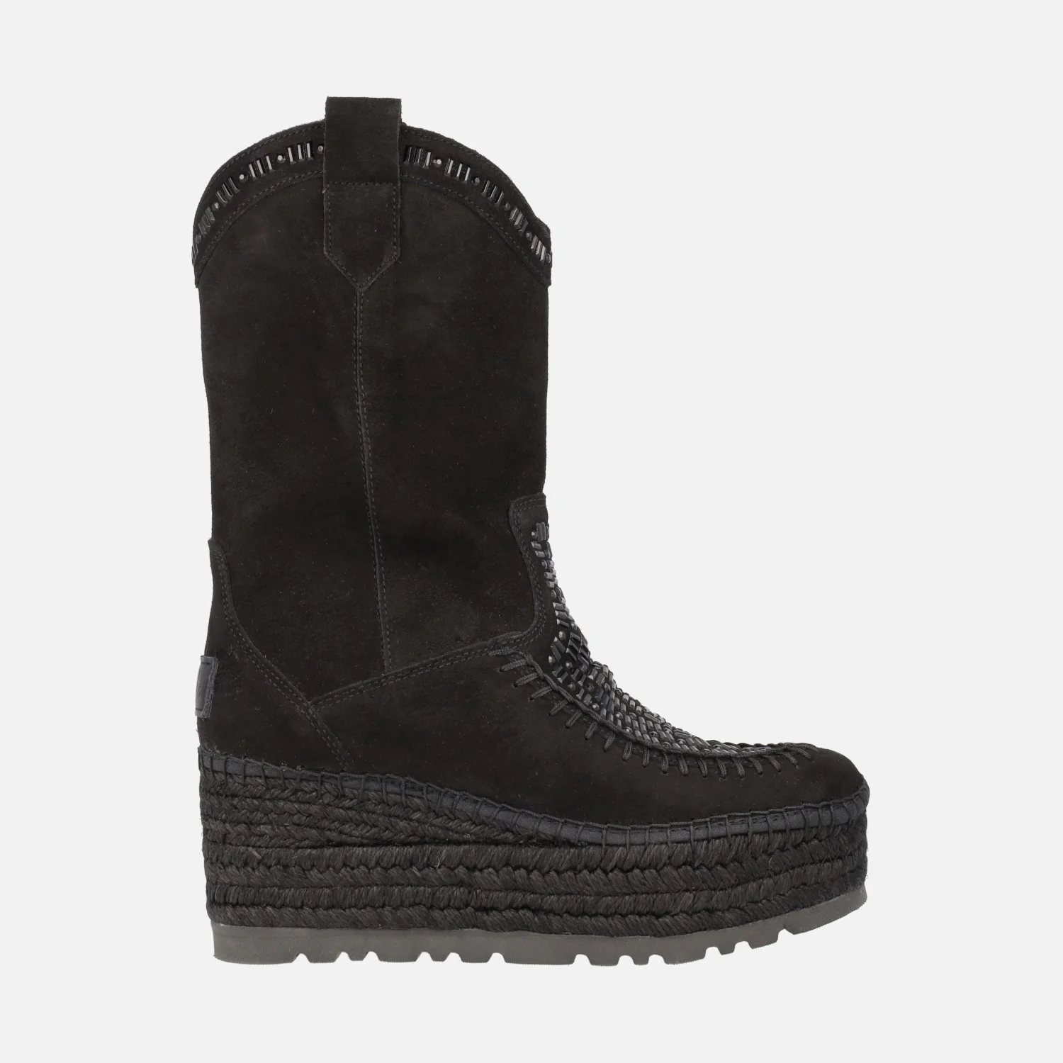 Botas de serraje con pedrería y cuña de esparto - Image 7