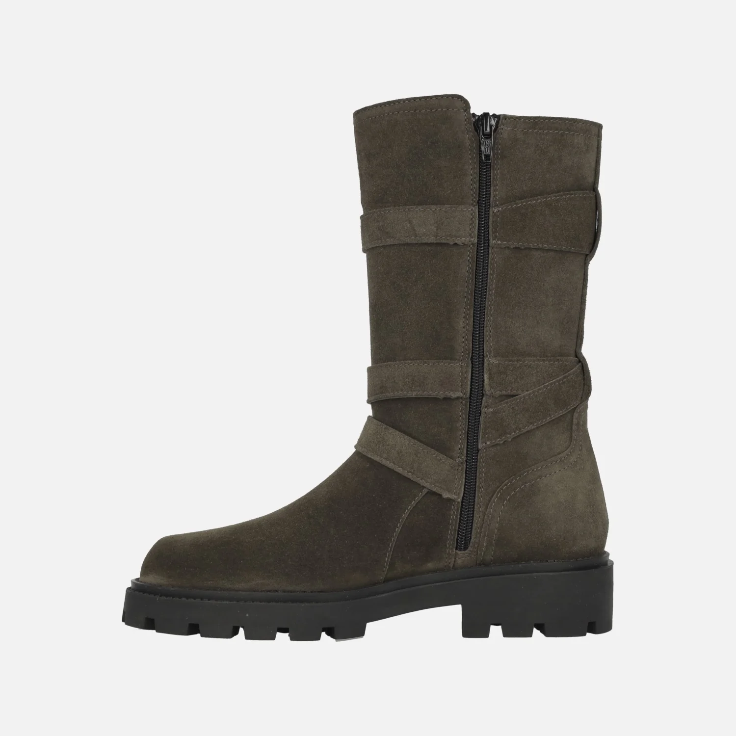 Botas de serraje estilo motero con detalle de tres hebillas Agnes - Image 4