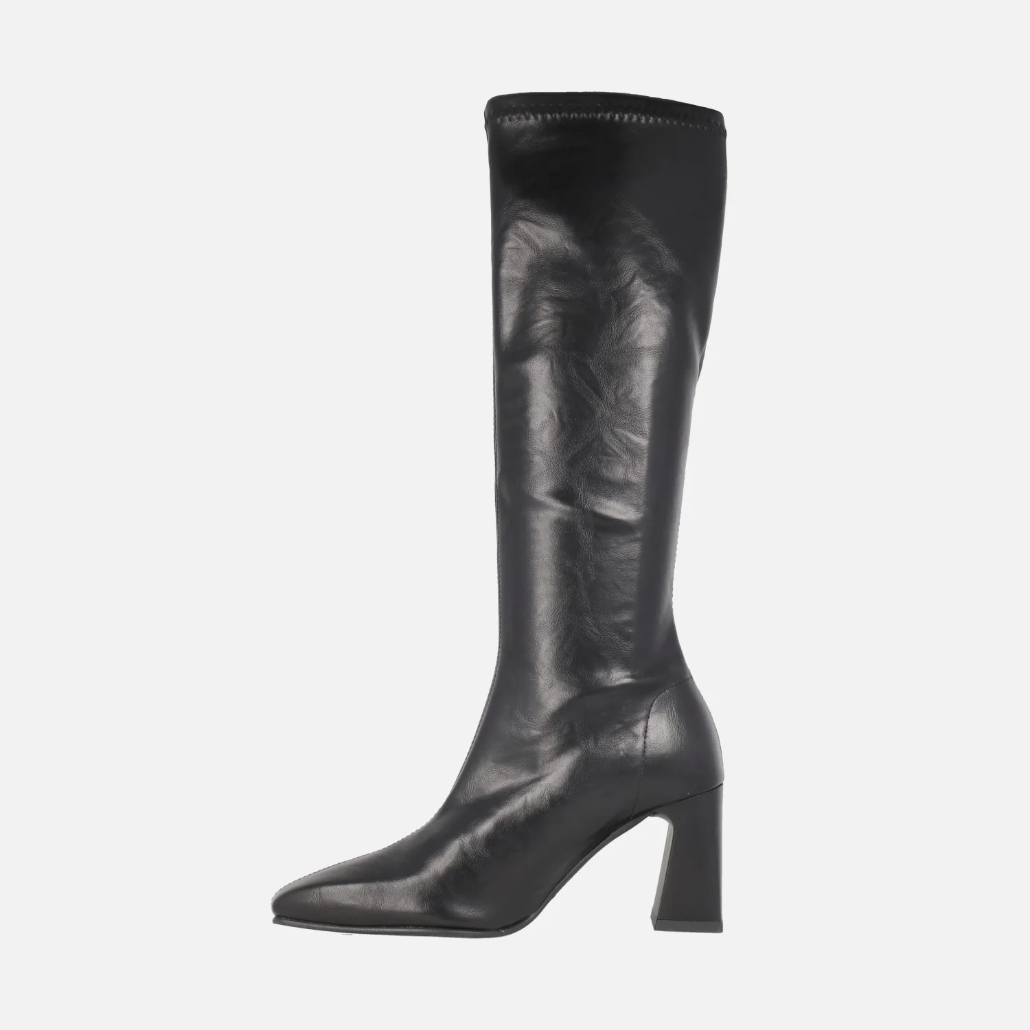 Botas de tacón alto con caña elástica imitación piel - Image 3