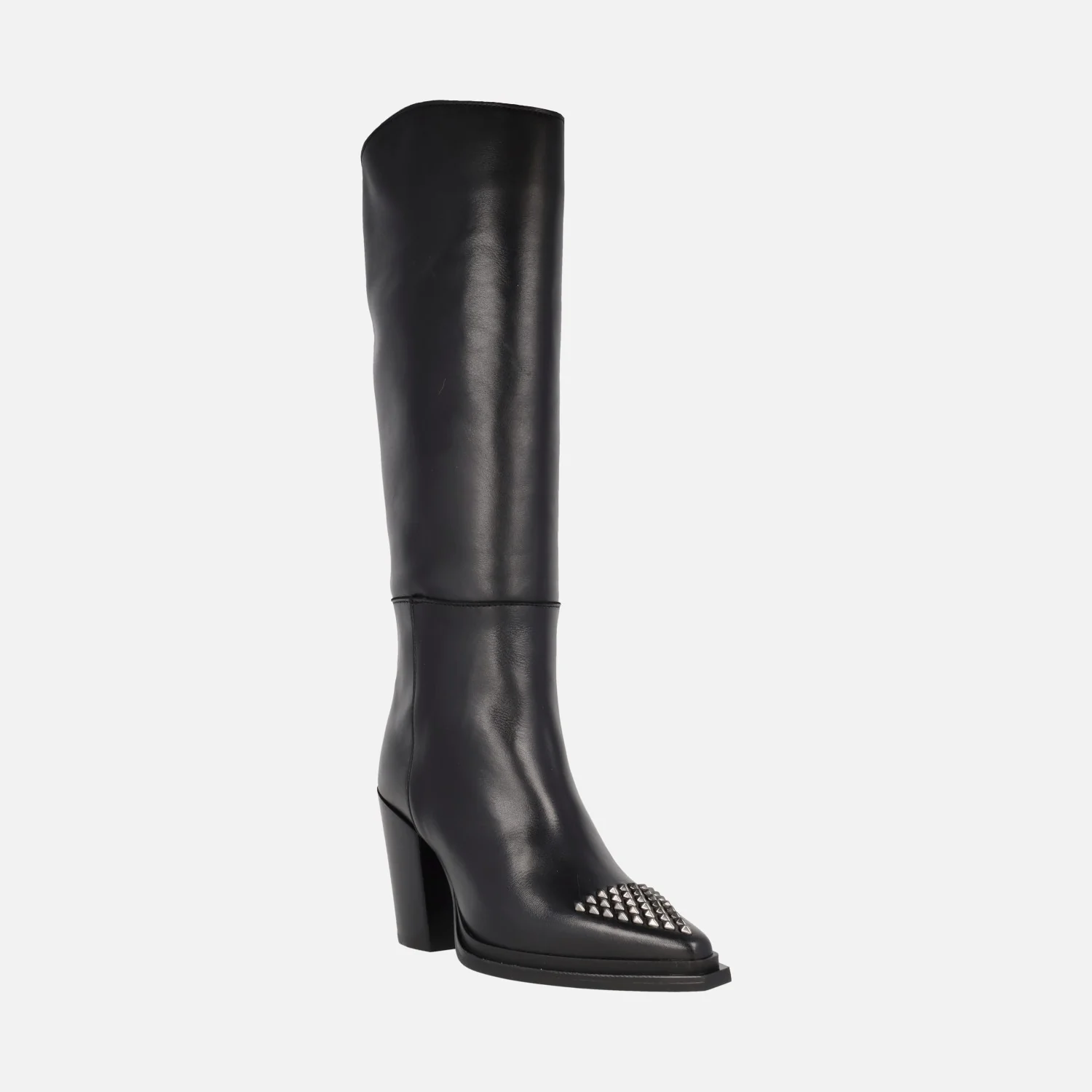Botas de tacón con caña alta y tachas en la puntera Maysale - Image 2