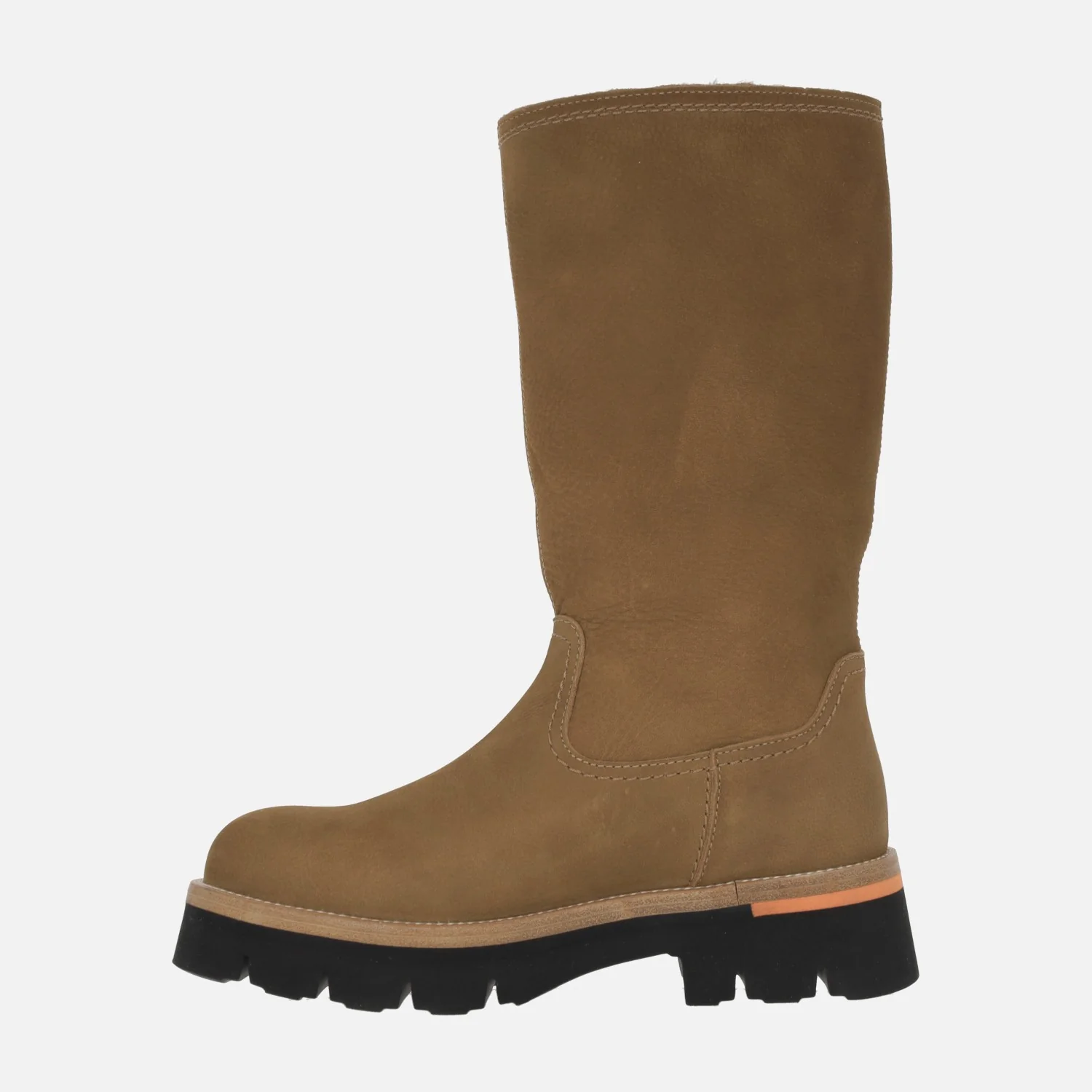 Botas altas en nobuck cuero Panama Lima con forro de pelo - Image 4