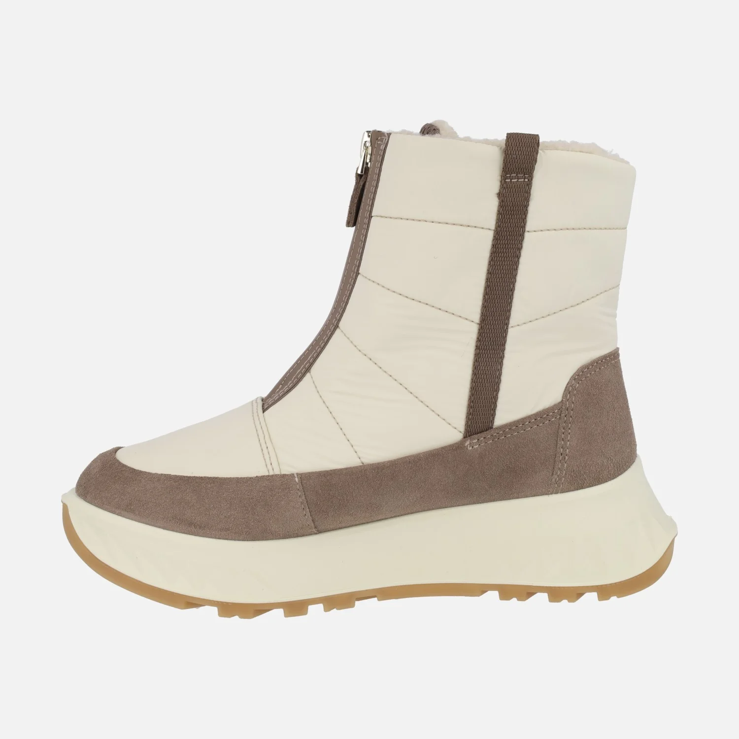 Botas en serraje y tejido acolchado con cremallera y membrana Gore tex - Image 4