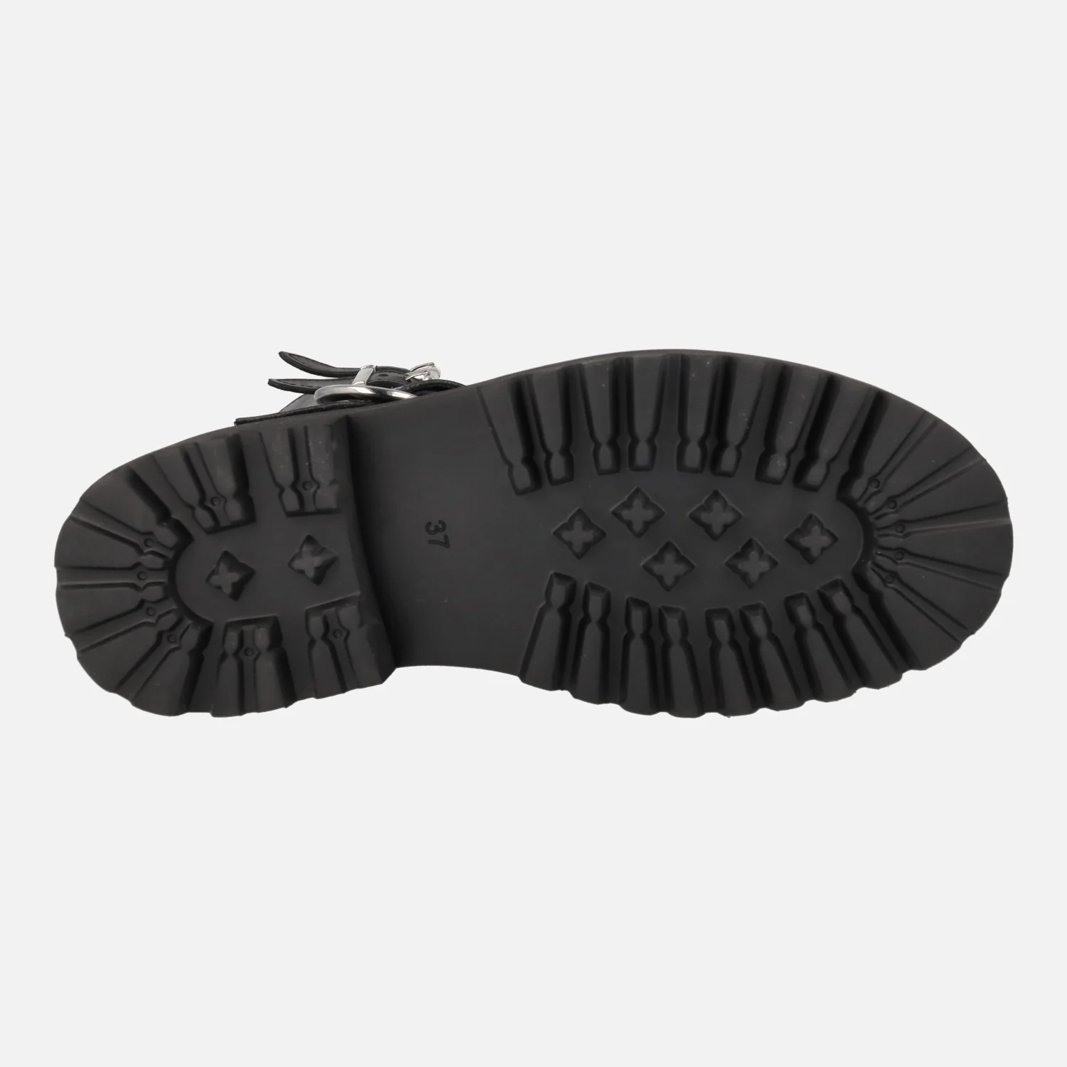 Botas moteras Alpe Biker en piel negra con hebillas - Image 5