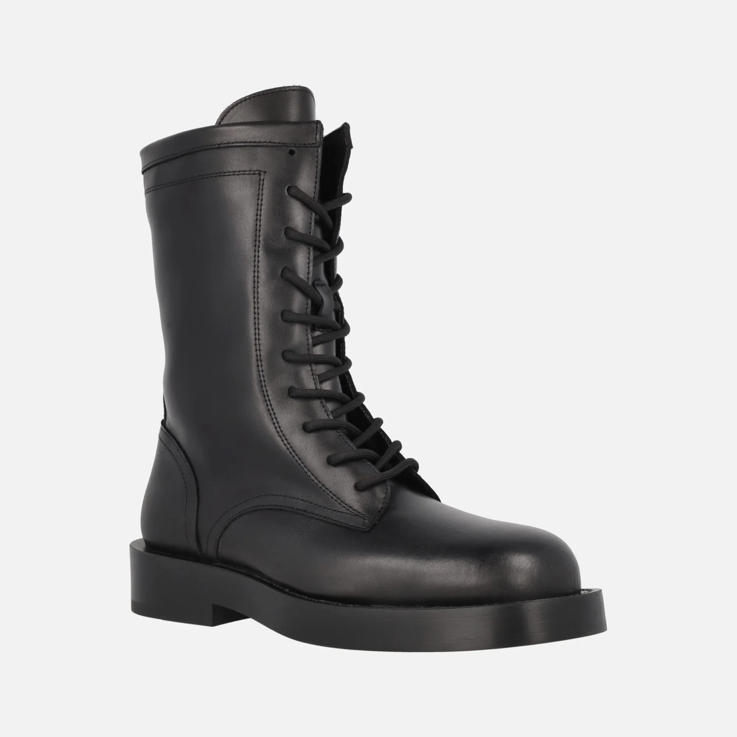 Botas negras de piel con cordones Eloise - Image 2