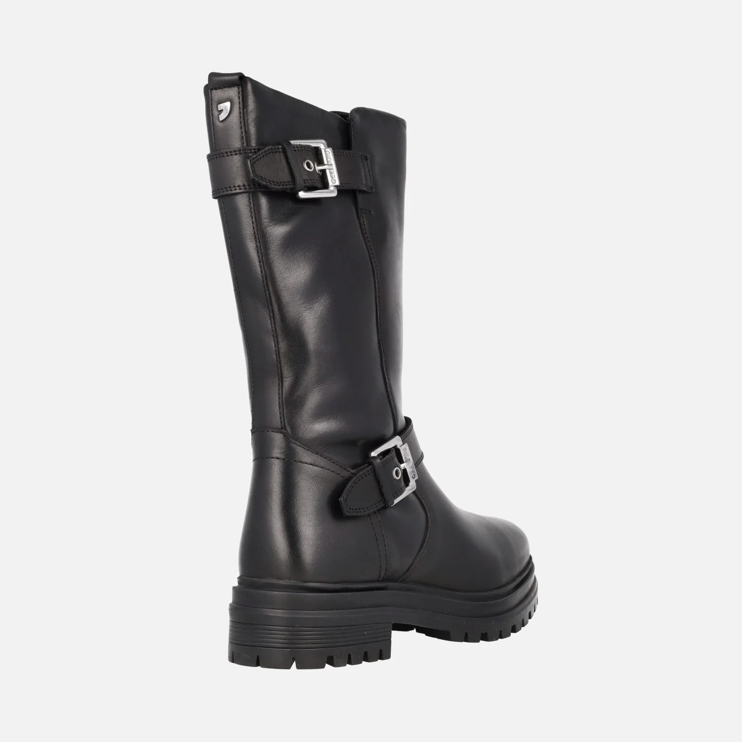 Botas negras de piel estilo biker para mujer Novaky - Image 4
