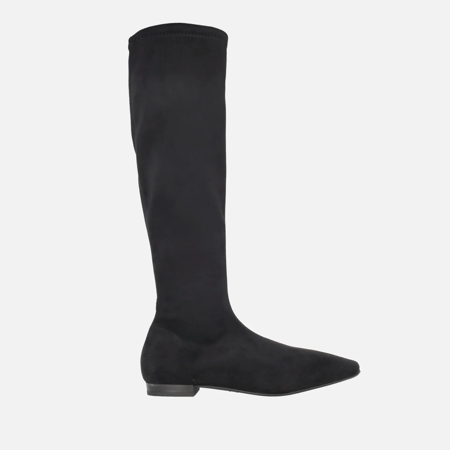 Botas planas de caña alta en tejido elástico water repelent
