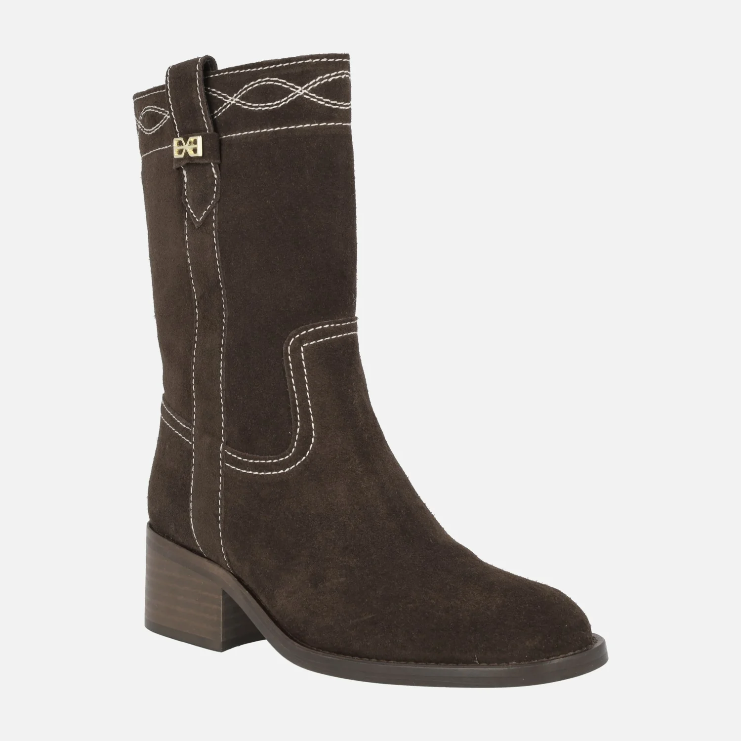 Botas Thalia en piel serraje con media caña y cremallera - Image 8