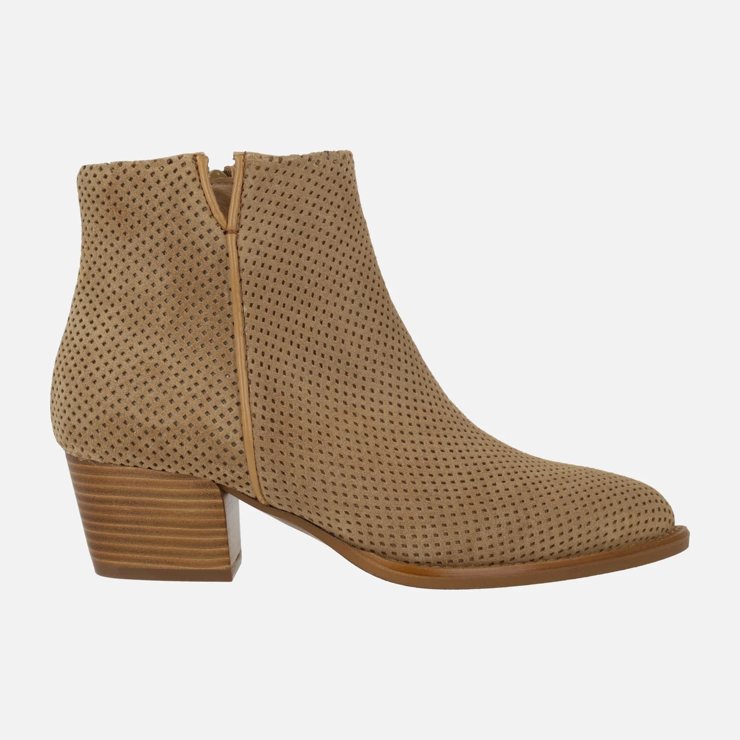 Botines Alpe Samara en serraje cuero con picados