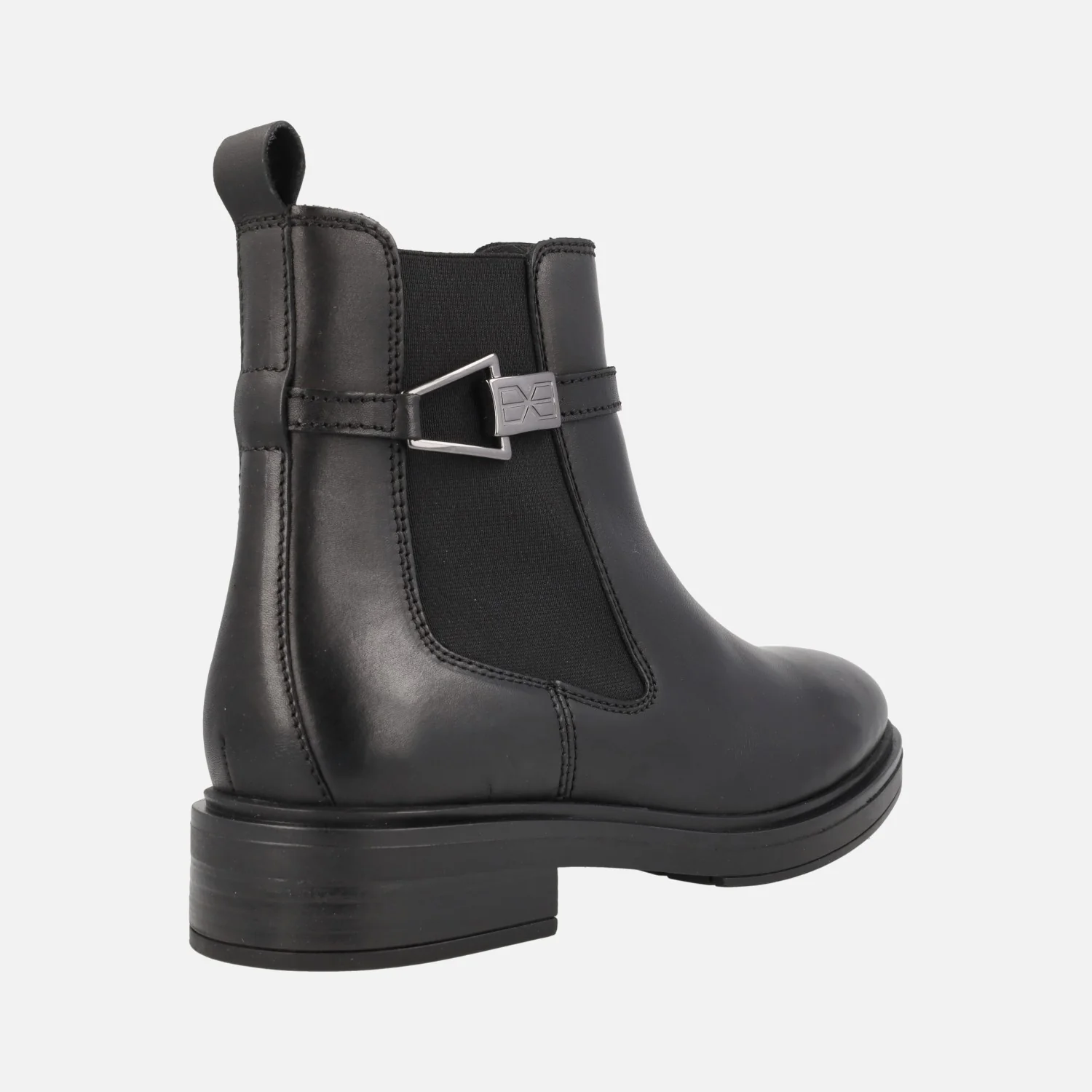 Botines Arabia en piel negra con adorno metálico - Image 2