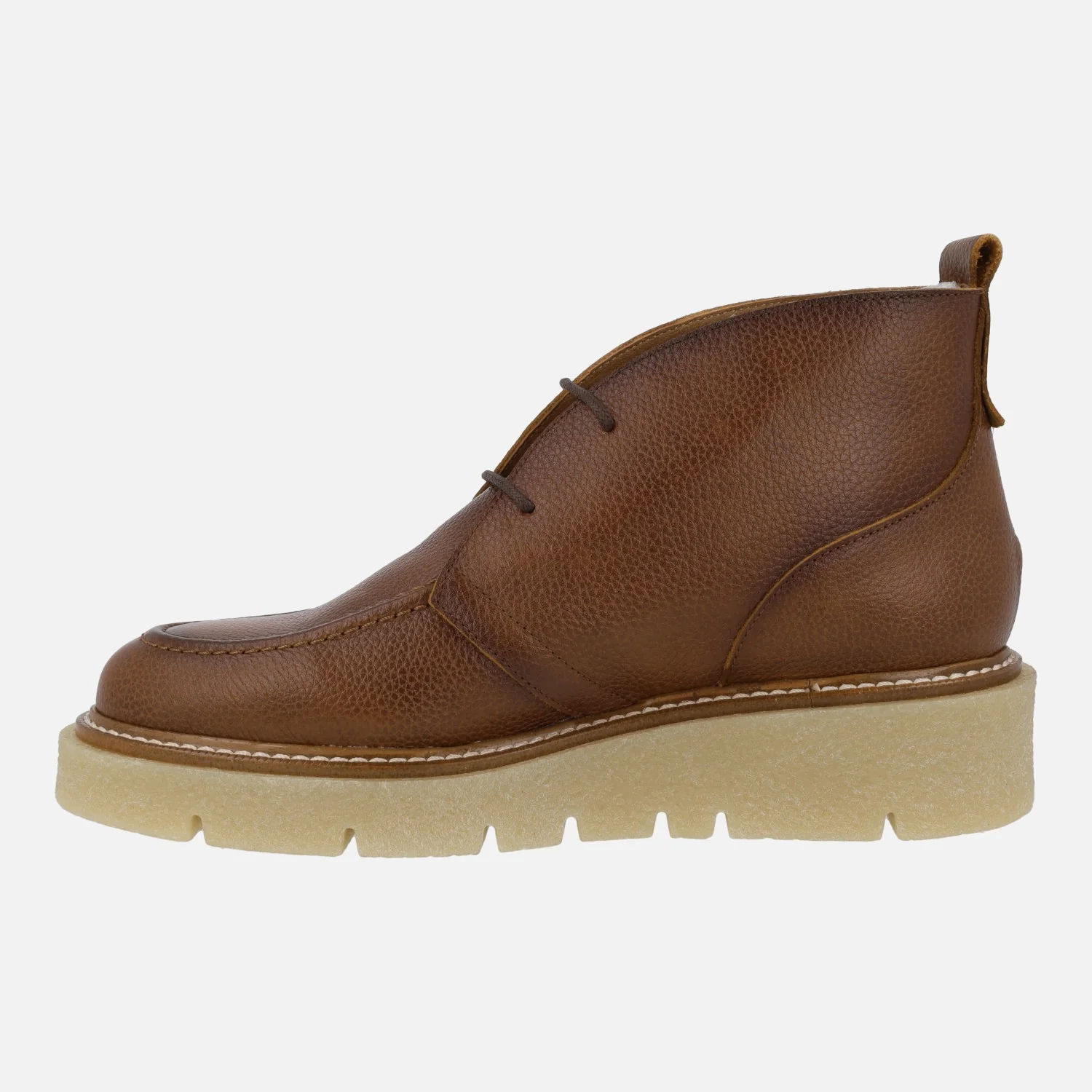 Botines bajos de piel con cordones y plataforma - Image 8