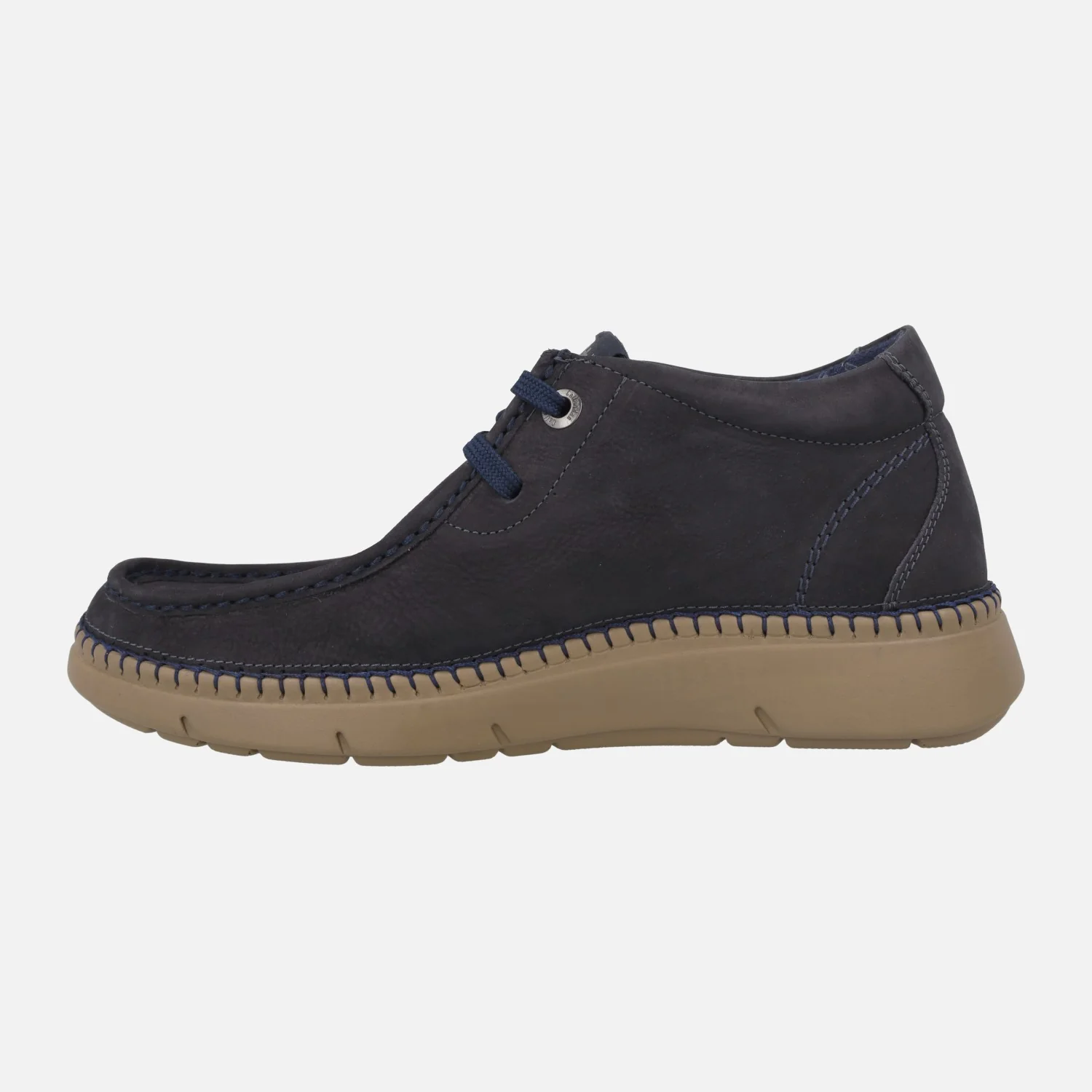 Botines bajos para hombre en piel nobuck con cierre de cordones - Image 4