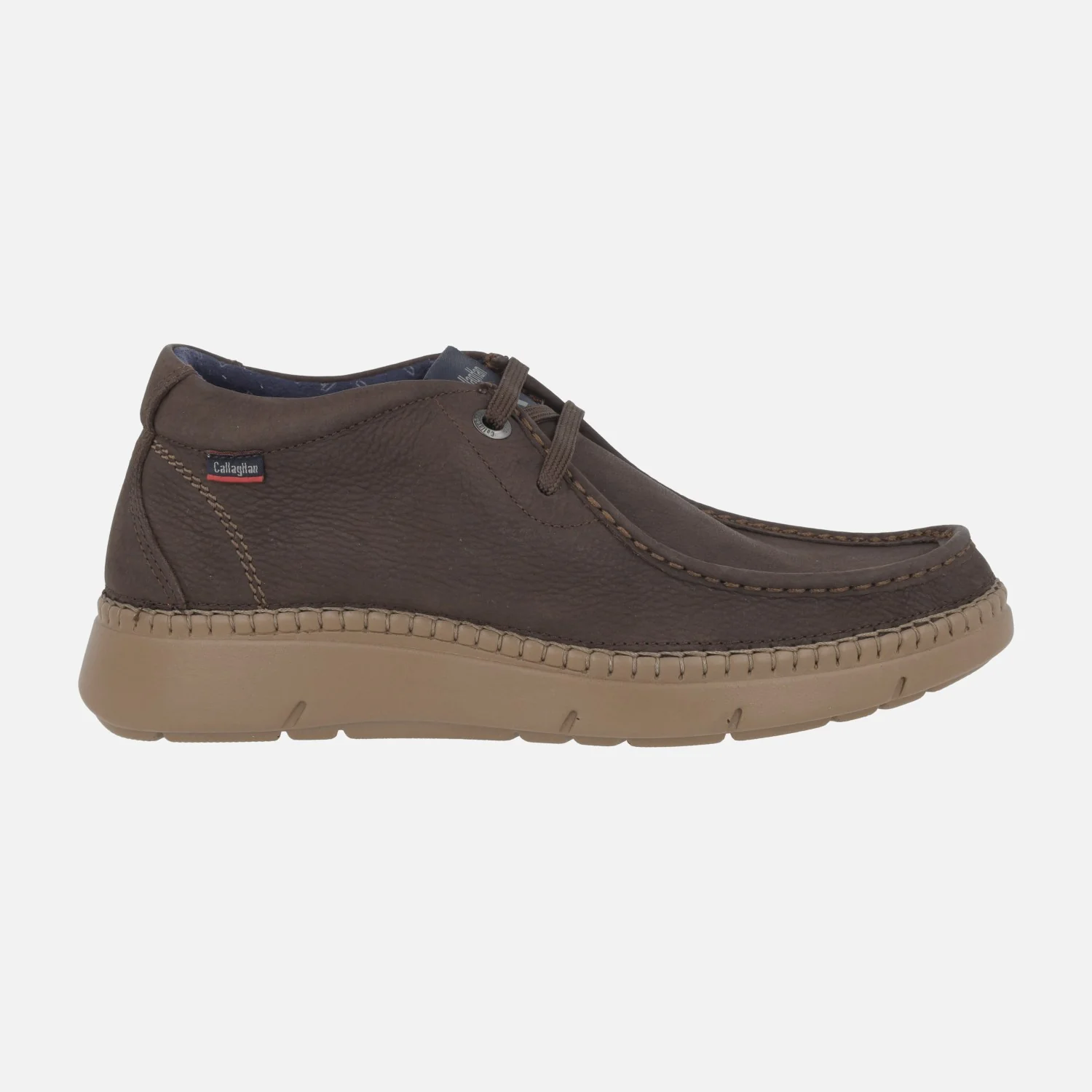 Botines bajos para hombre en piel nobuck con cierre de cordones - Image 7