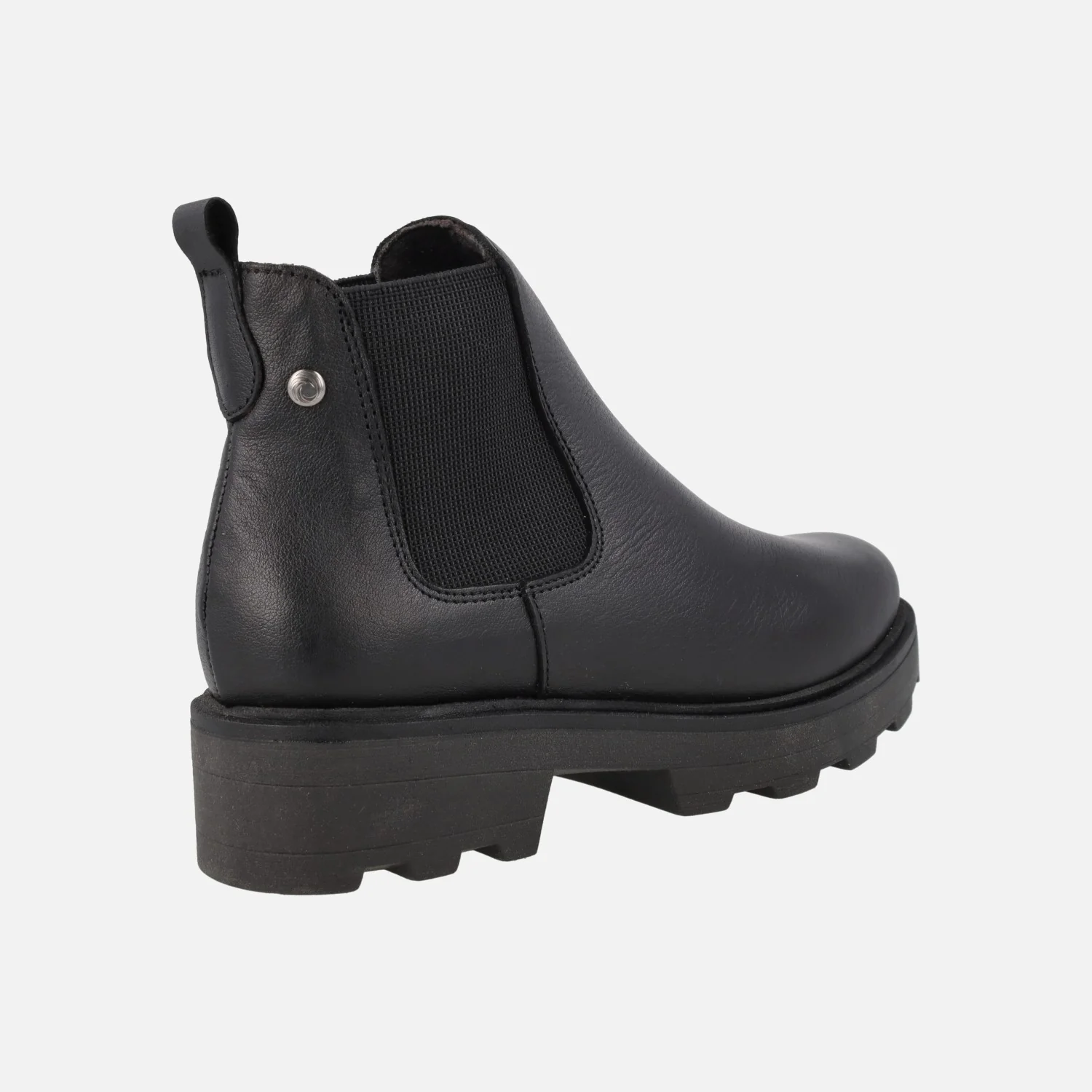 Botines Chelsea con piso track en piel negra - Image 3