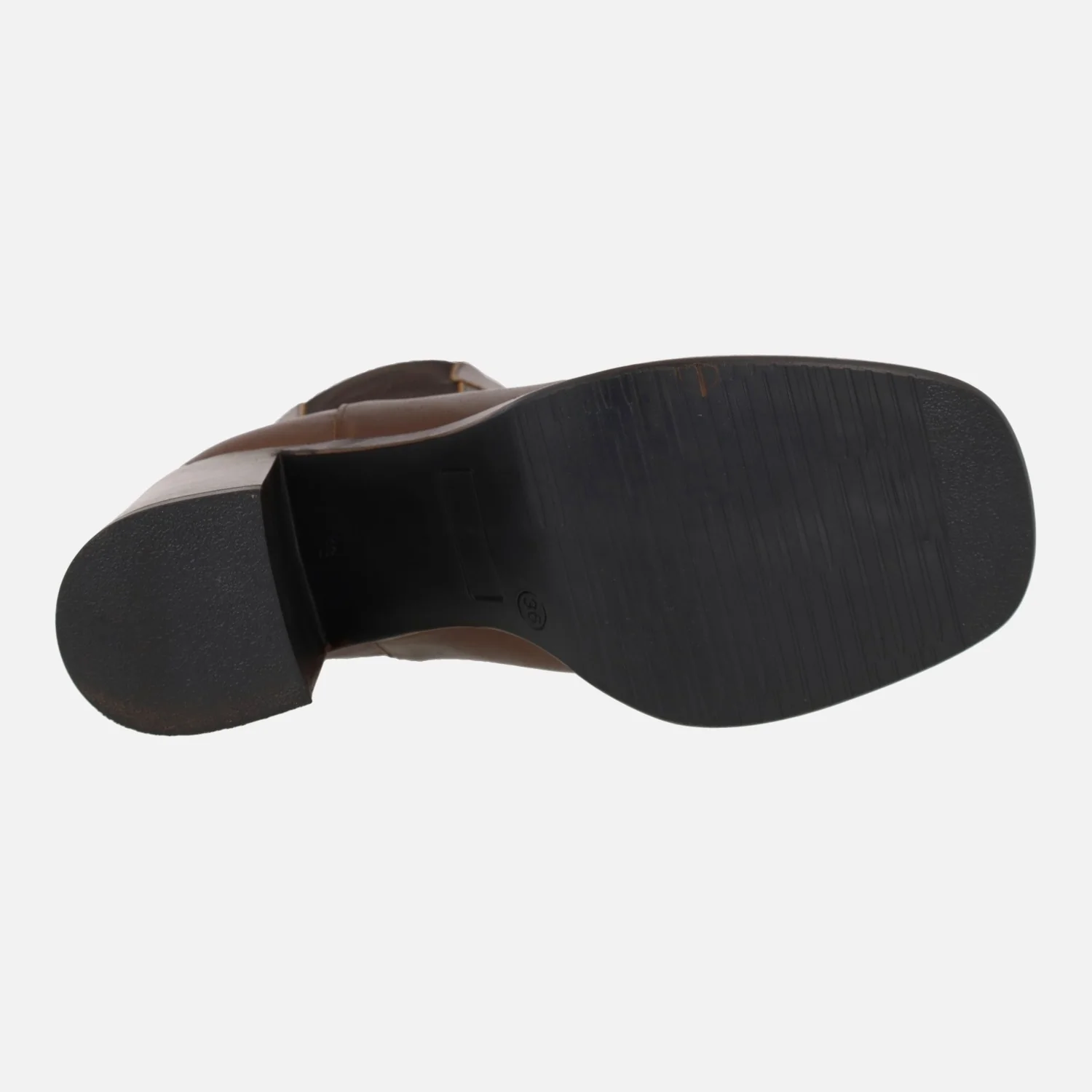 Botines chelsea para mujer en piel cuero con tacón y plataforma - Image 5