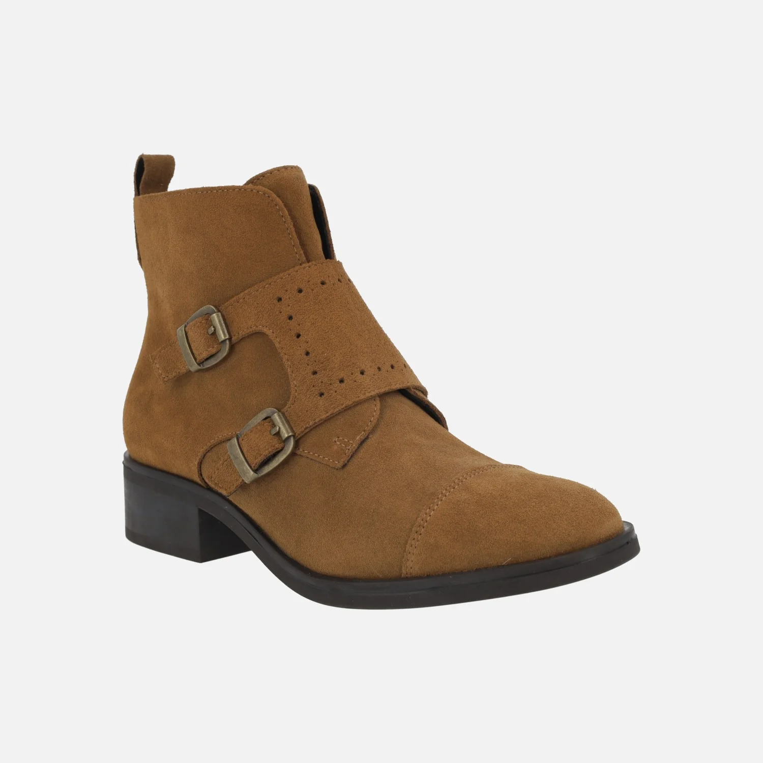 Botines clásicos con dos hebillas en serraje - Image 2