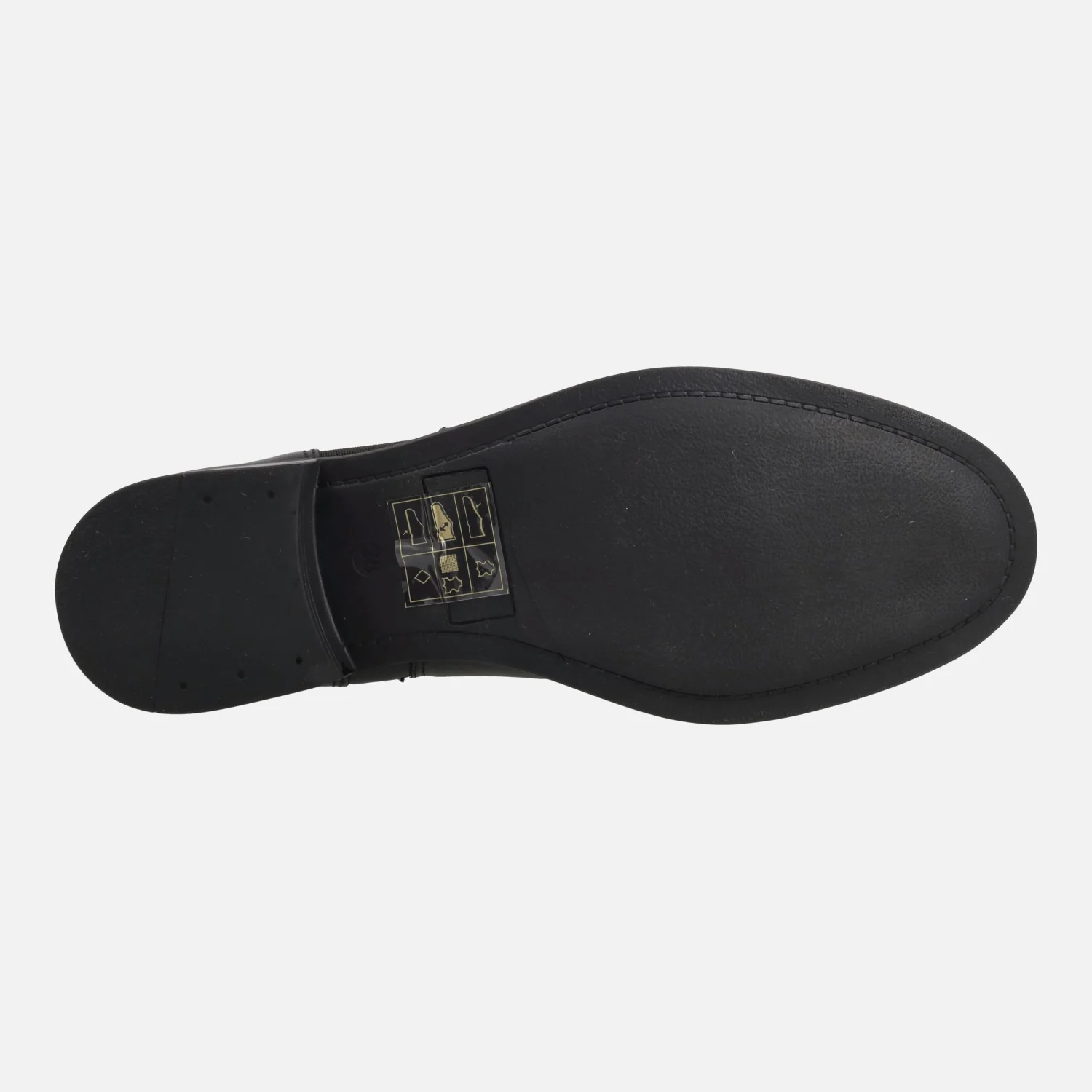 Botines combinados en piel y tejido negros con adorno metálico - Image 6