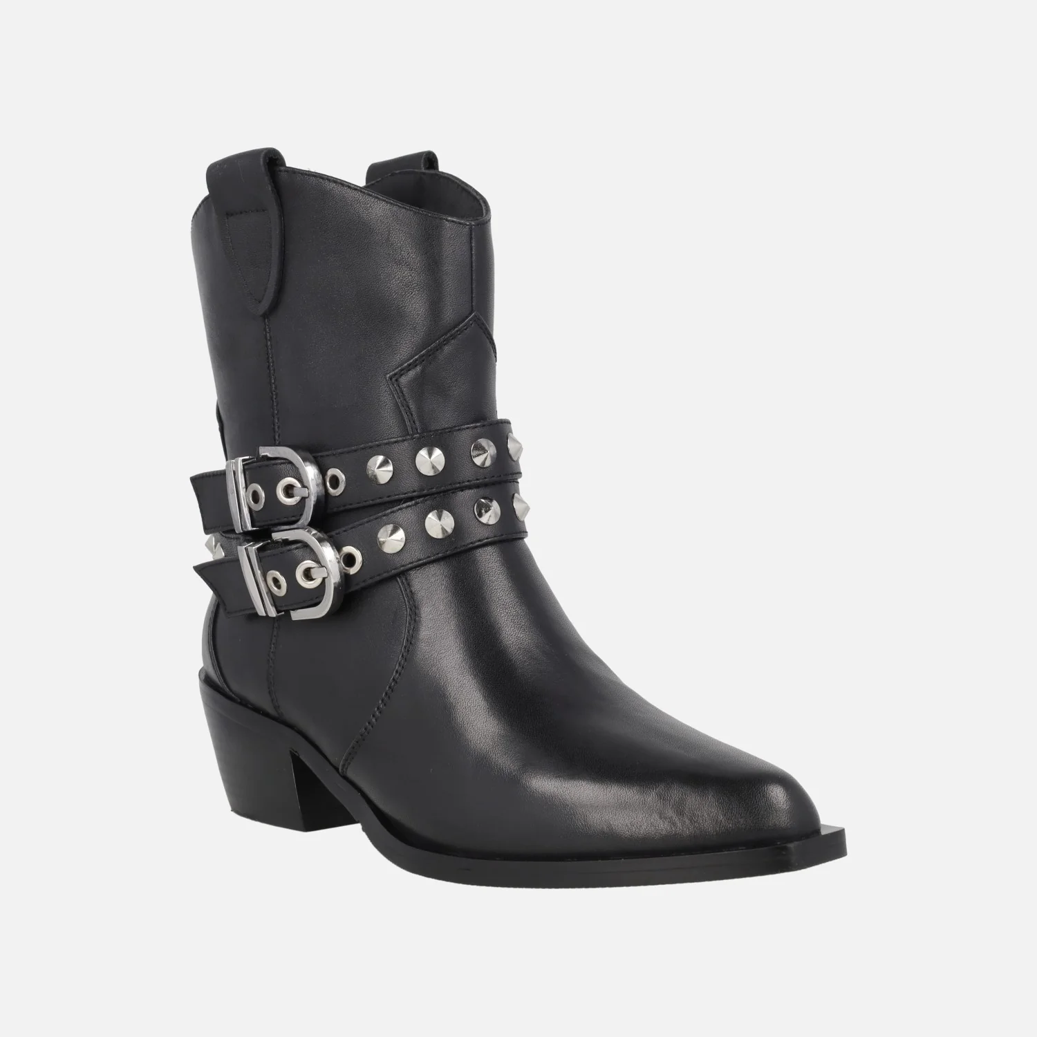 Botines cowboy Kansas con tiras de tachas y hebillas - Image 8